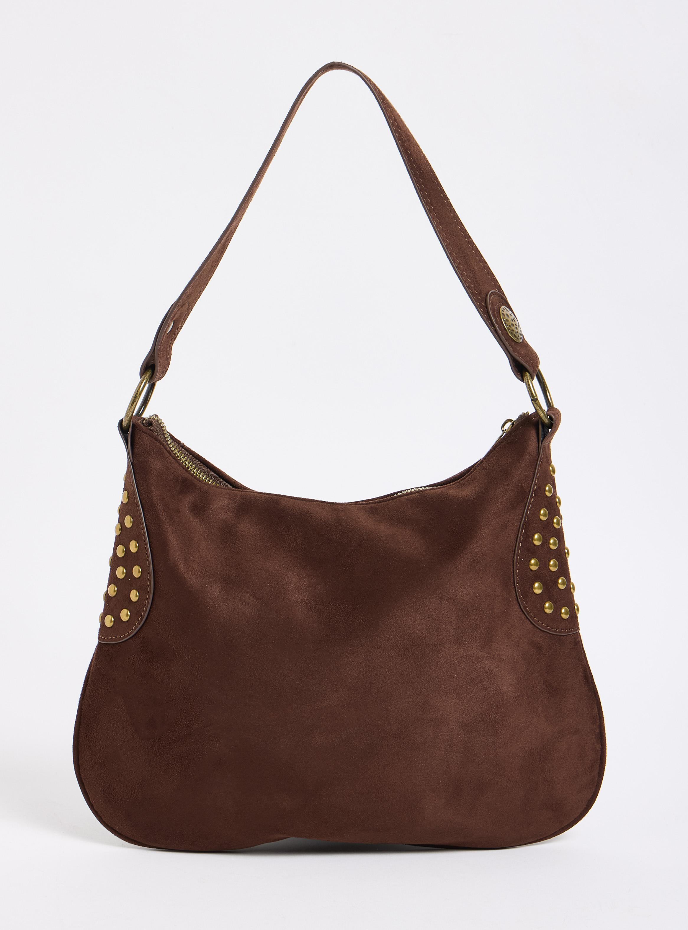 Cartera de Hombro Suede y Tachas-4