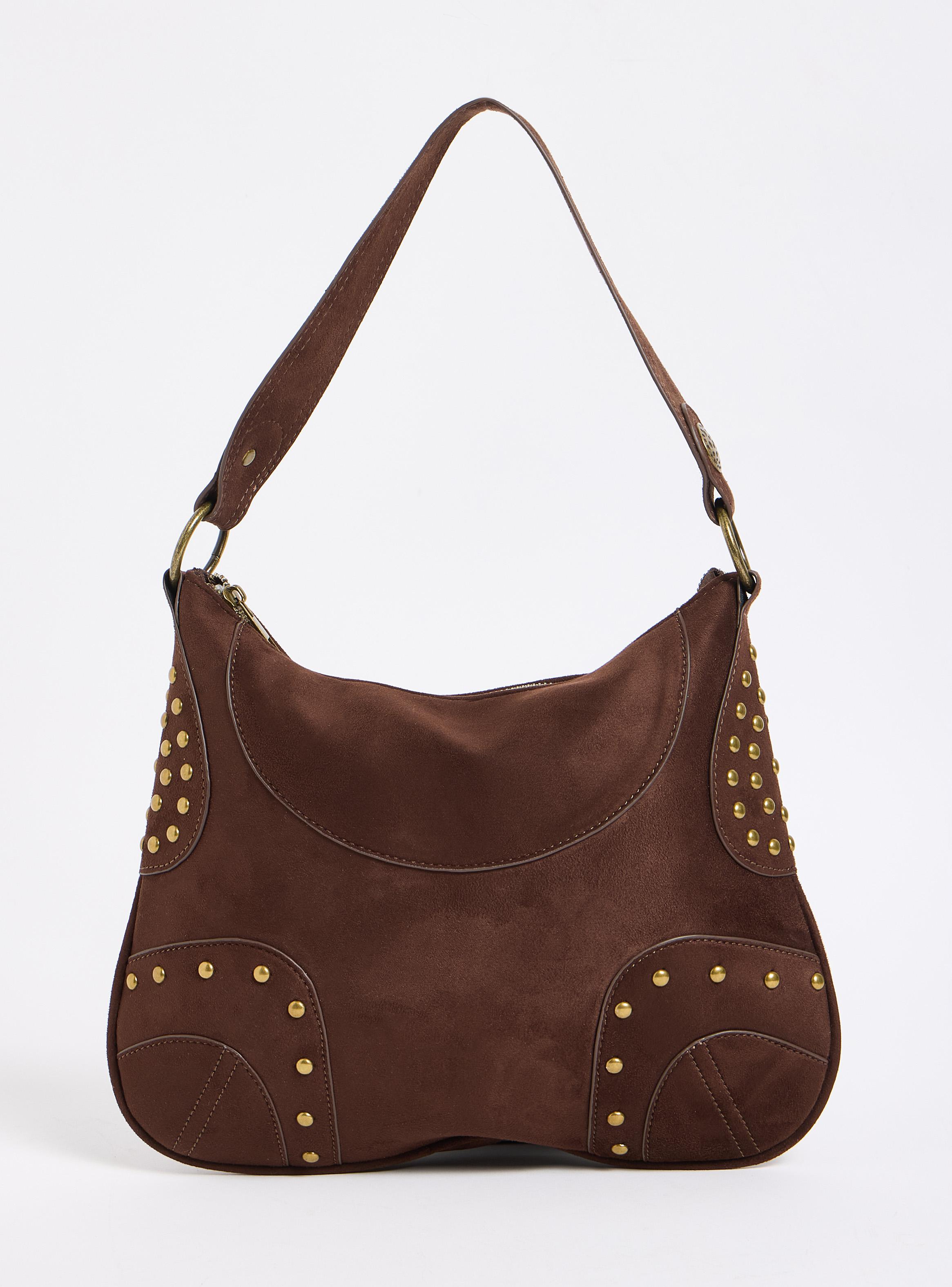 Cartera de Hombro Suede y Tachas-2