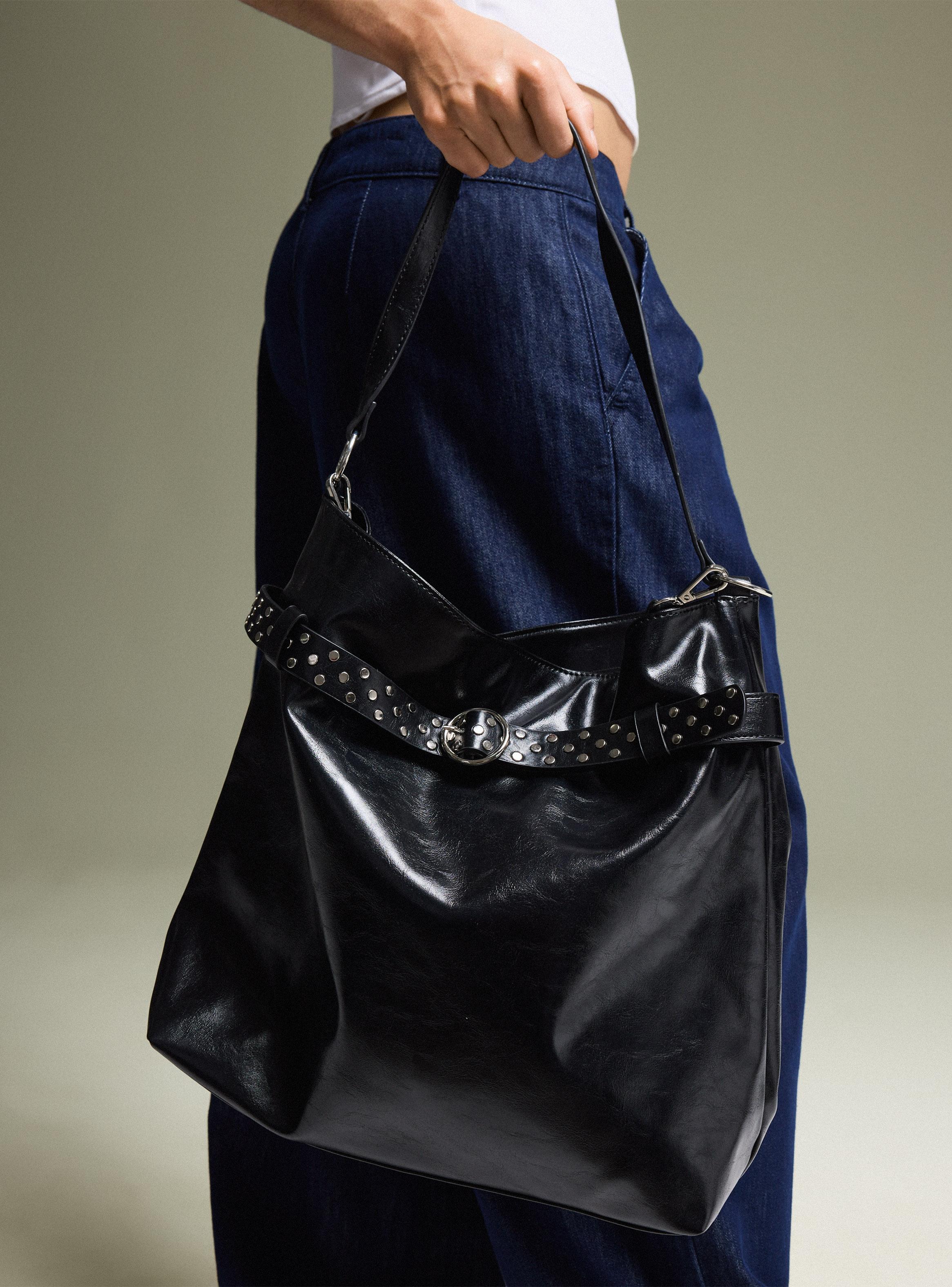 Cartera de Hombro Cinturón Tachas-1