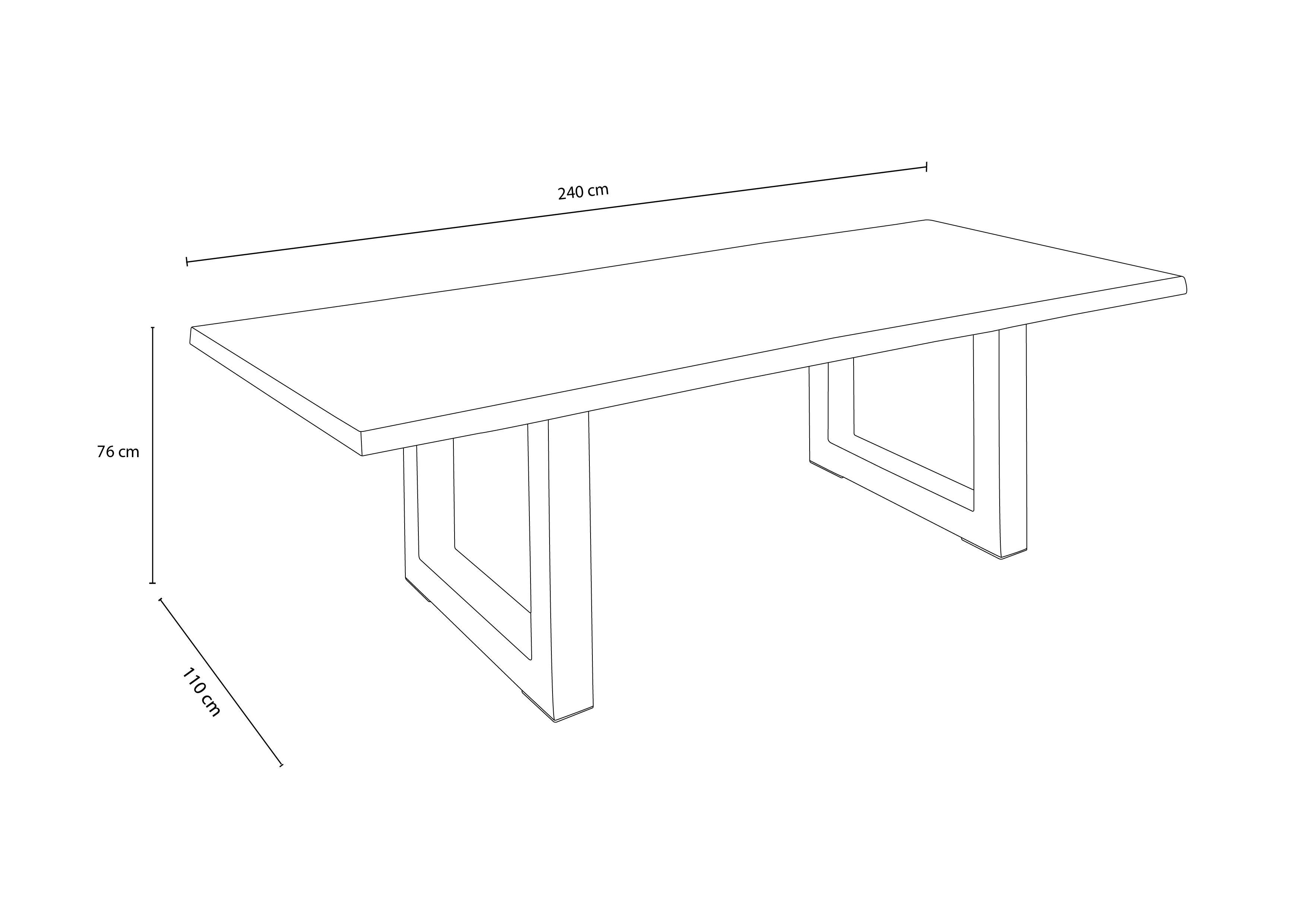 Mesa de Comedor Carlton 240x110 cm-2