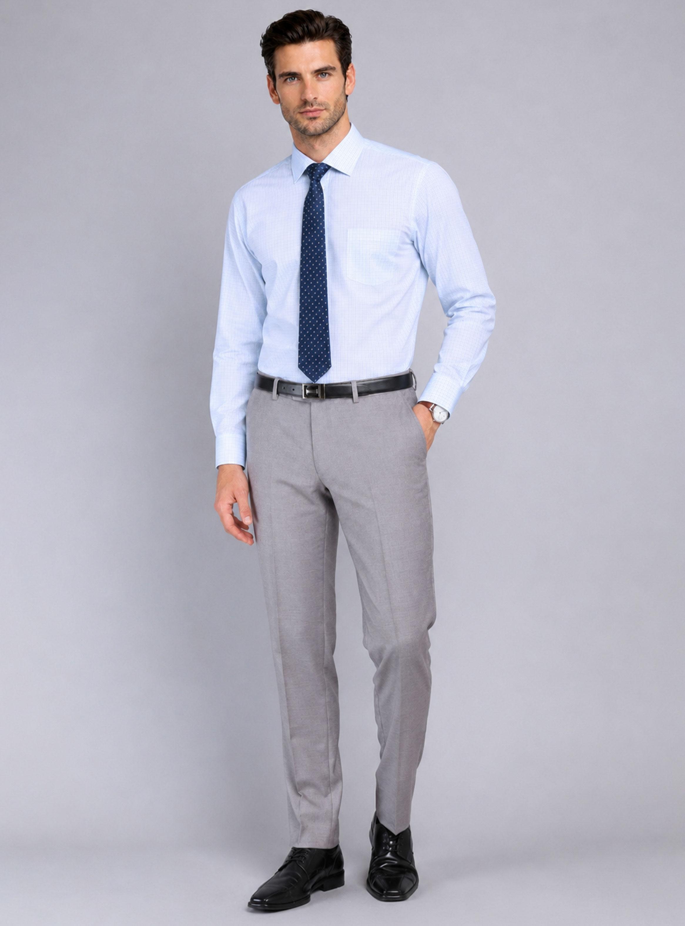 Camisa Formal Color Regular Manga Larga-5