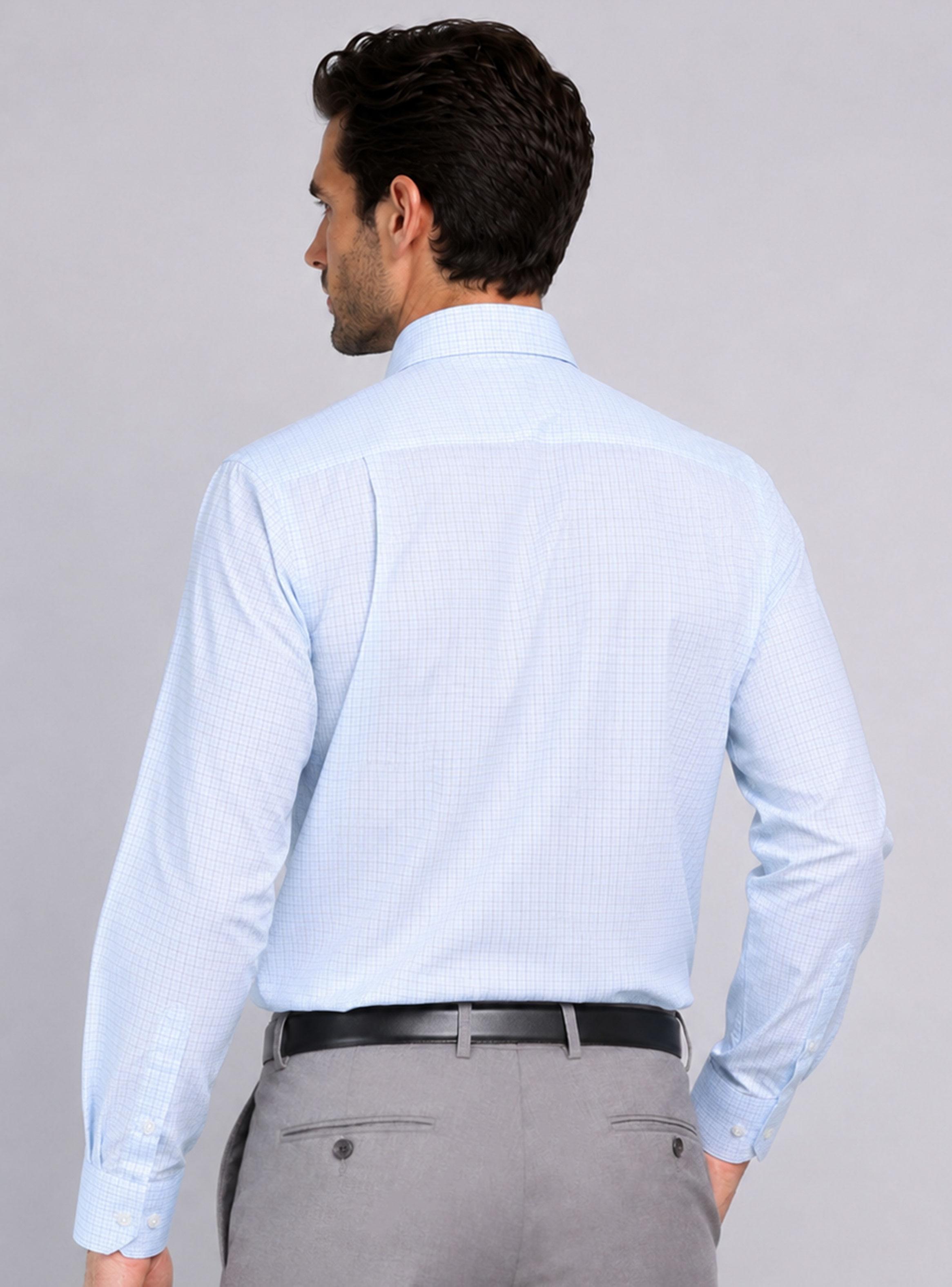 Camisa Formal Color Regular Manga Larga-1
