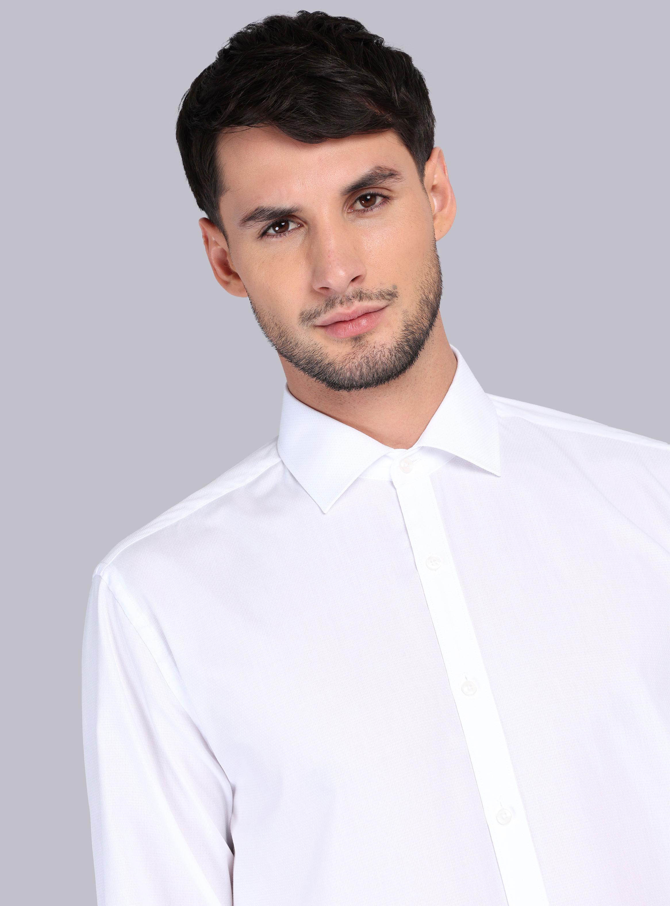 Camisa Formal Texturada Manga Larga-2