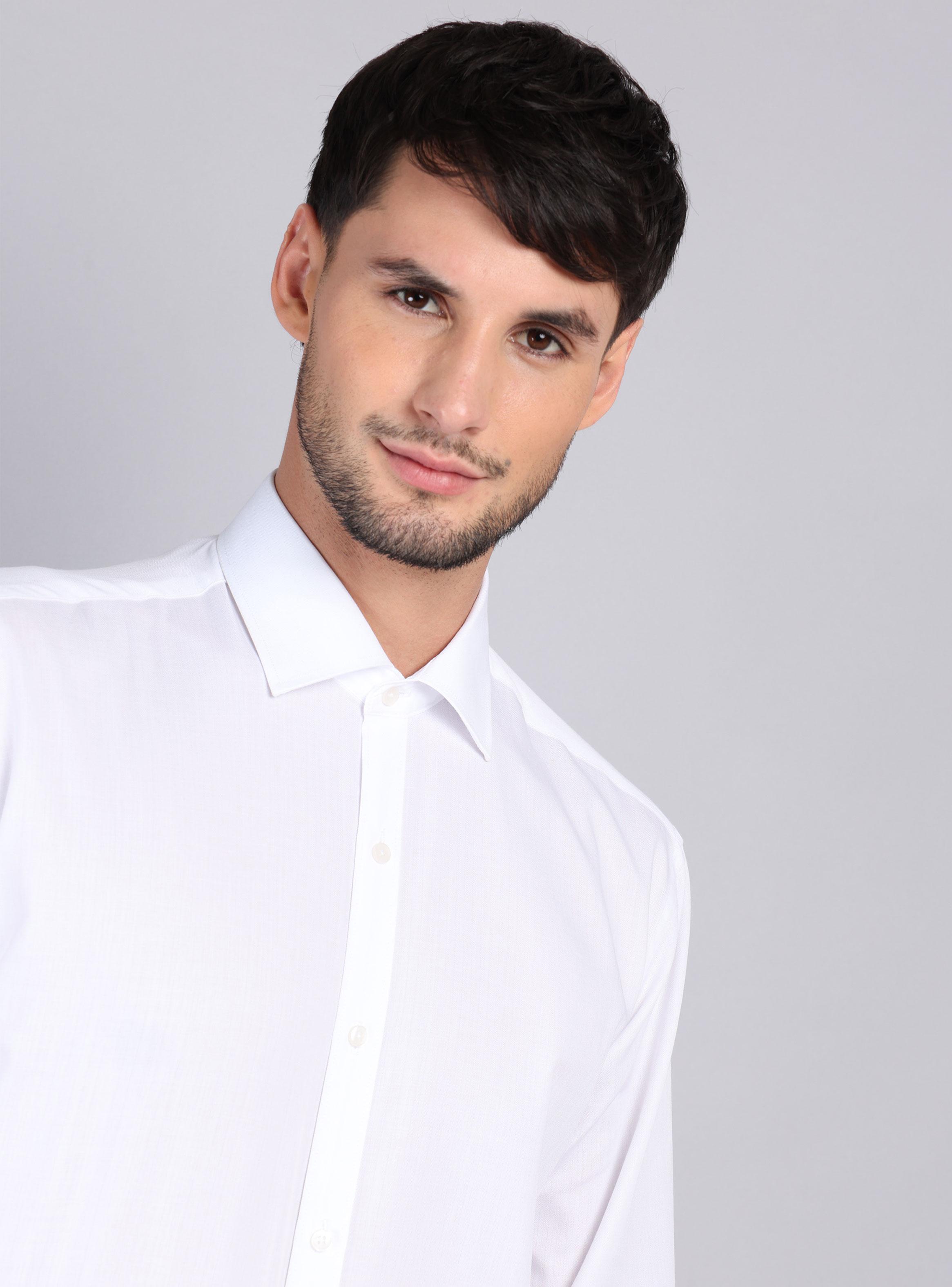 Camisa Formal Color Manga Larga Lisa-2