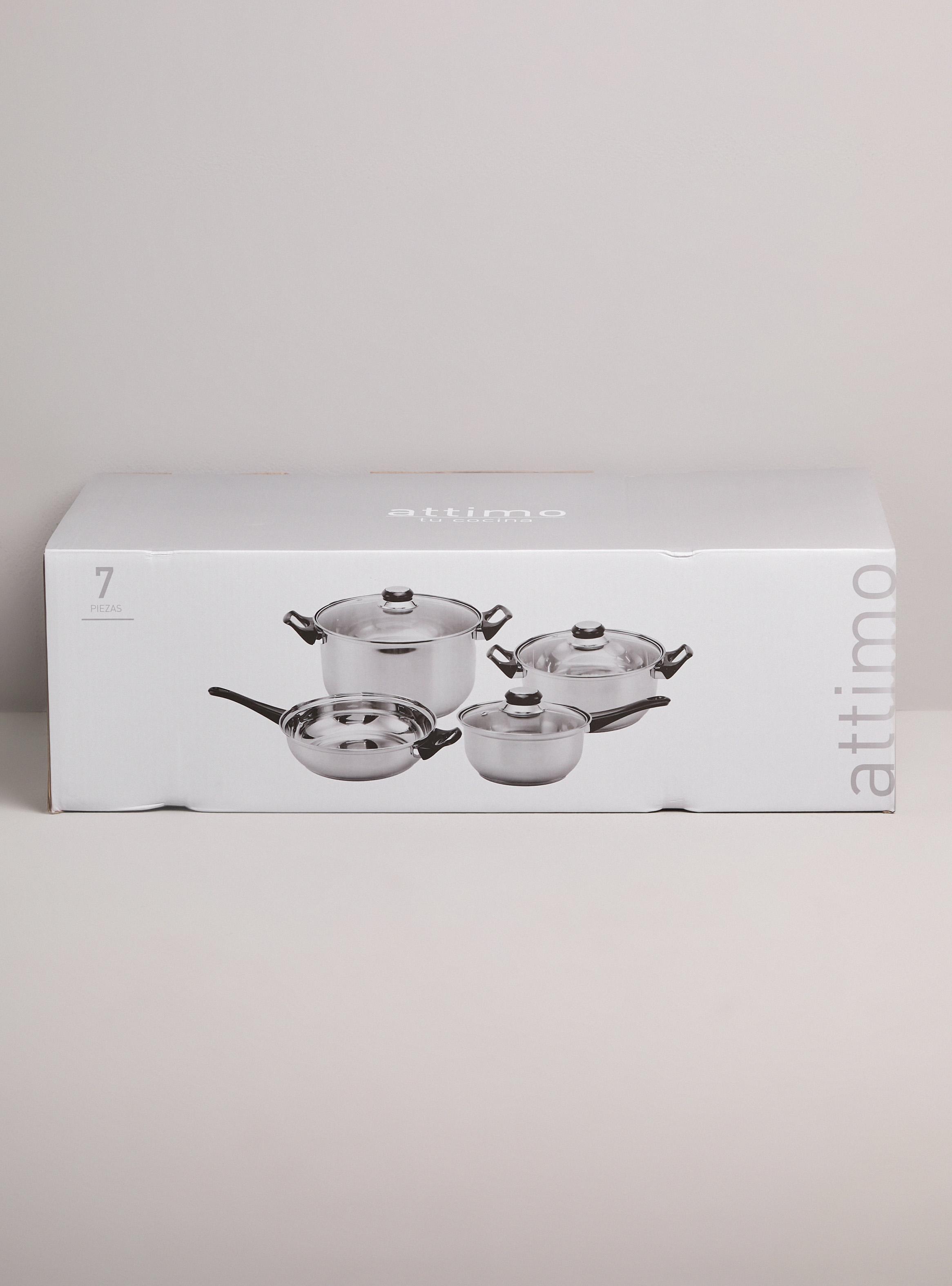 Batería Cocina 7 Piezas Acero-3