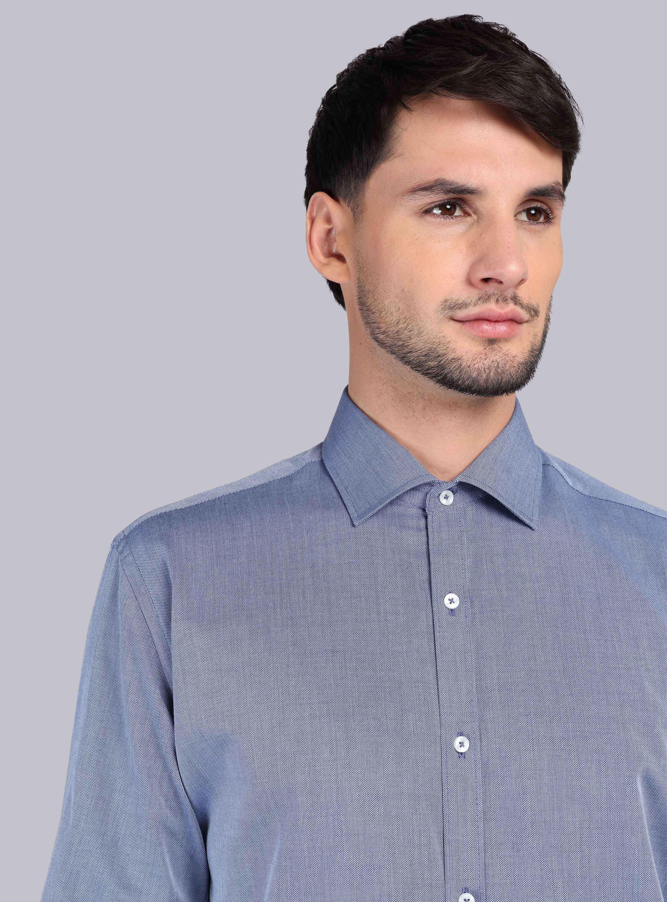 Camisa Formal Color Manga Larga Regular Botones-2