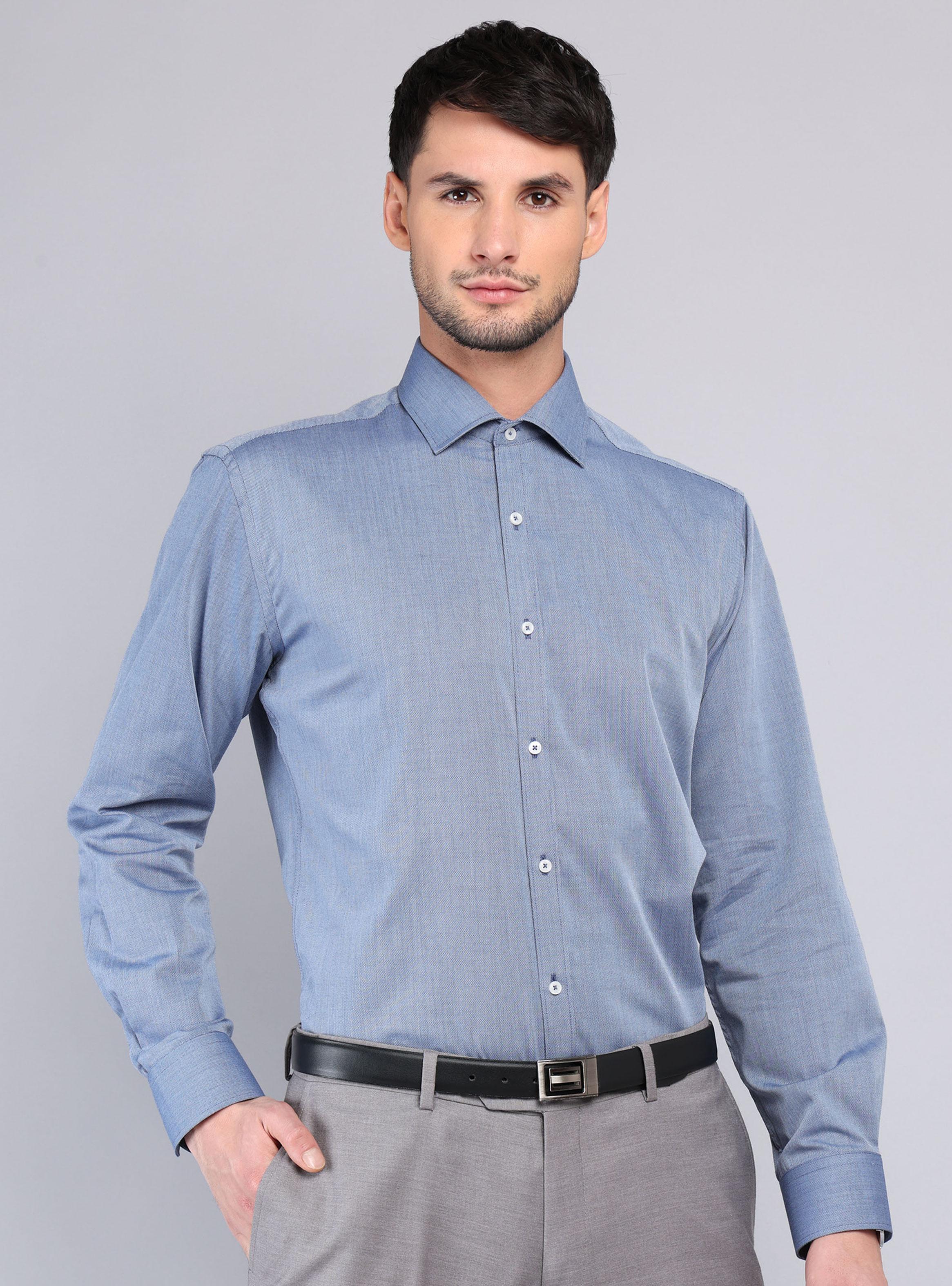 Camisa Formal Color Manga Larga Regular Botones-0