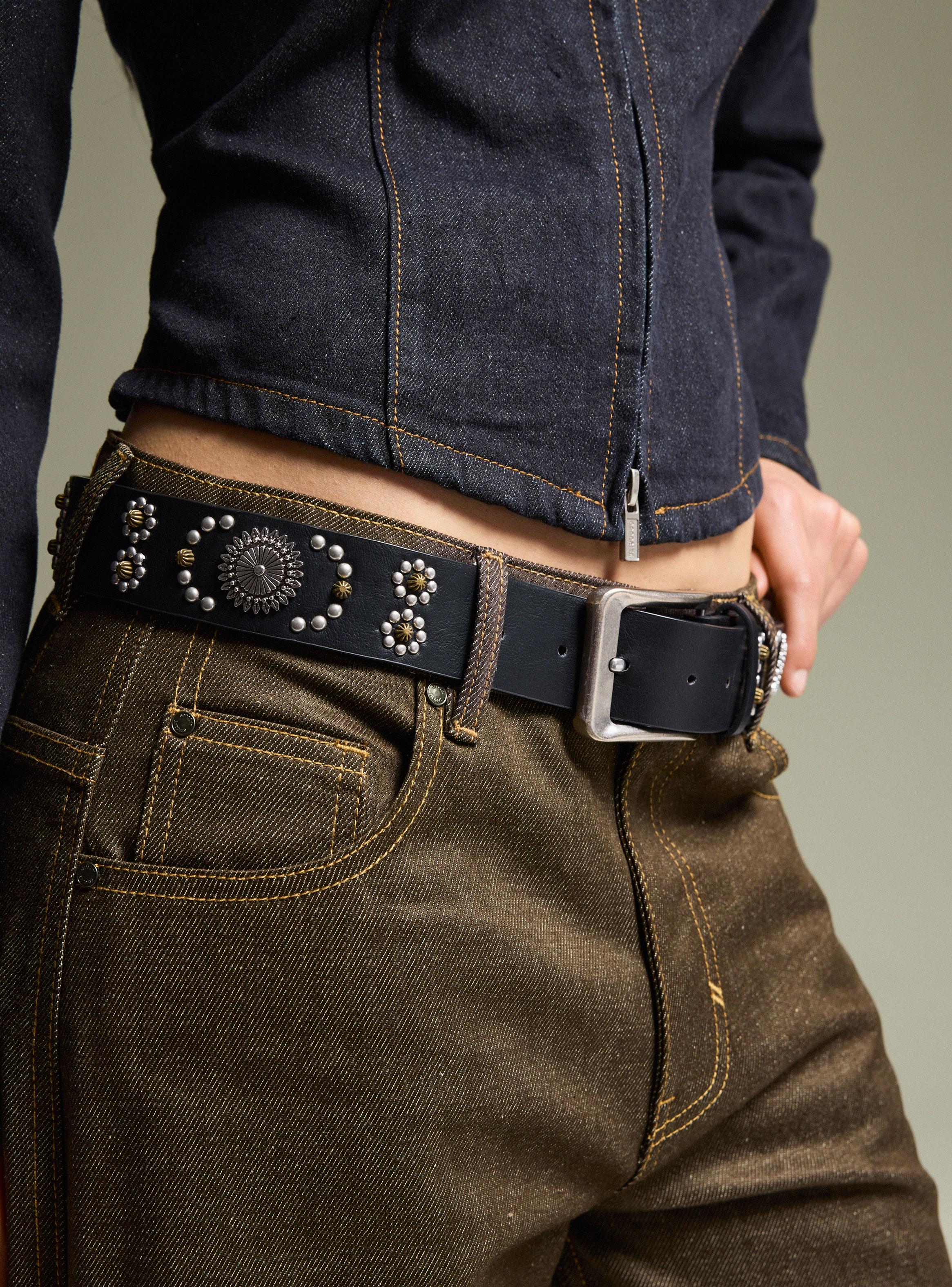 Cinturón Tachas Bicolor Diseño-4