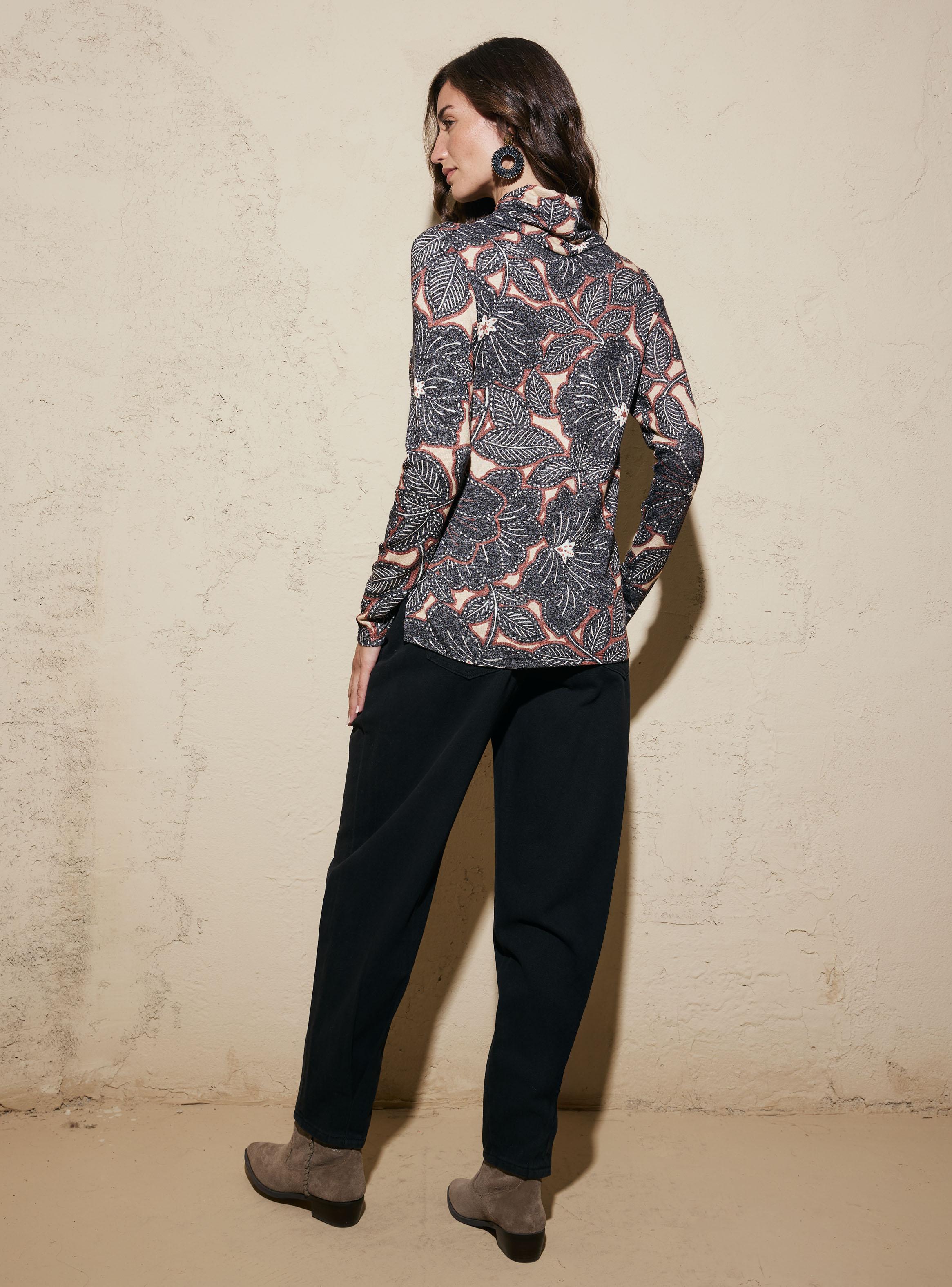 Polera Print Florales Motivos Grandes-5