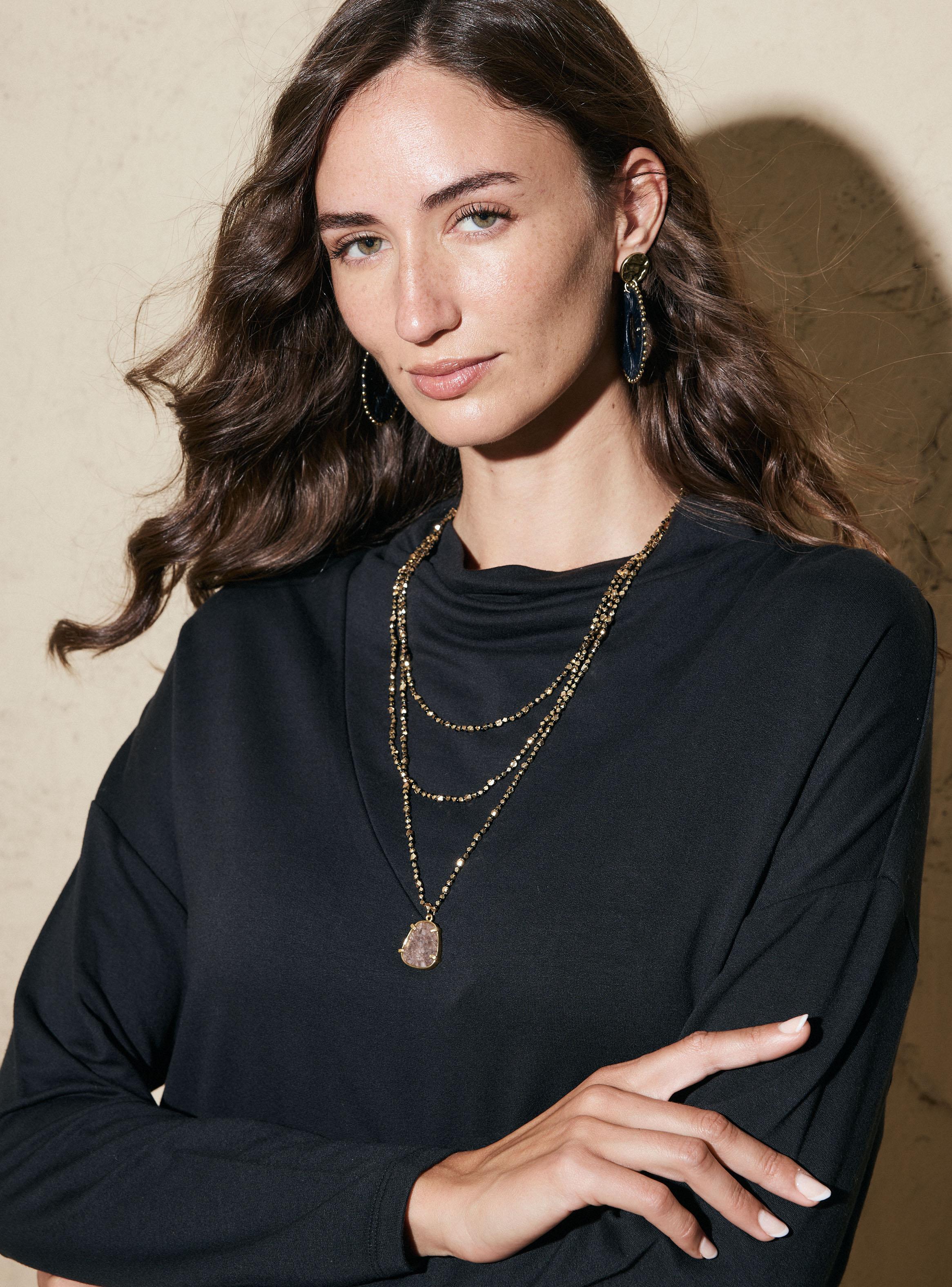 Polera Detalle en Cuello Caído-2