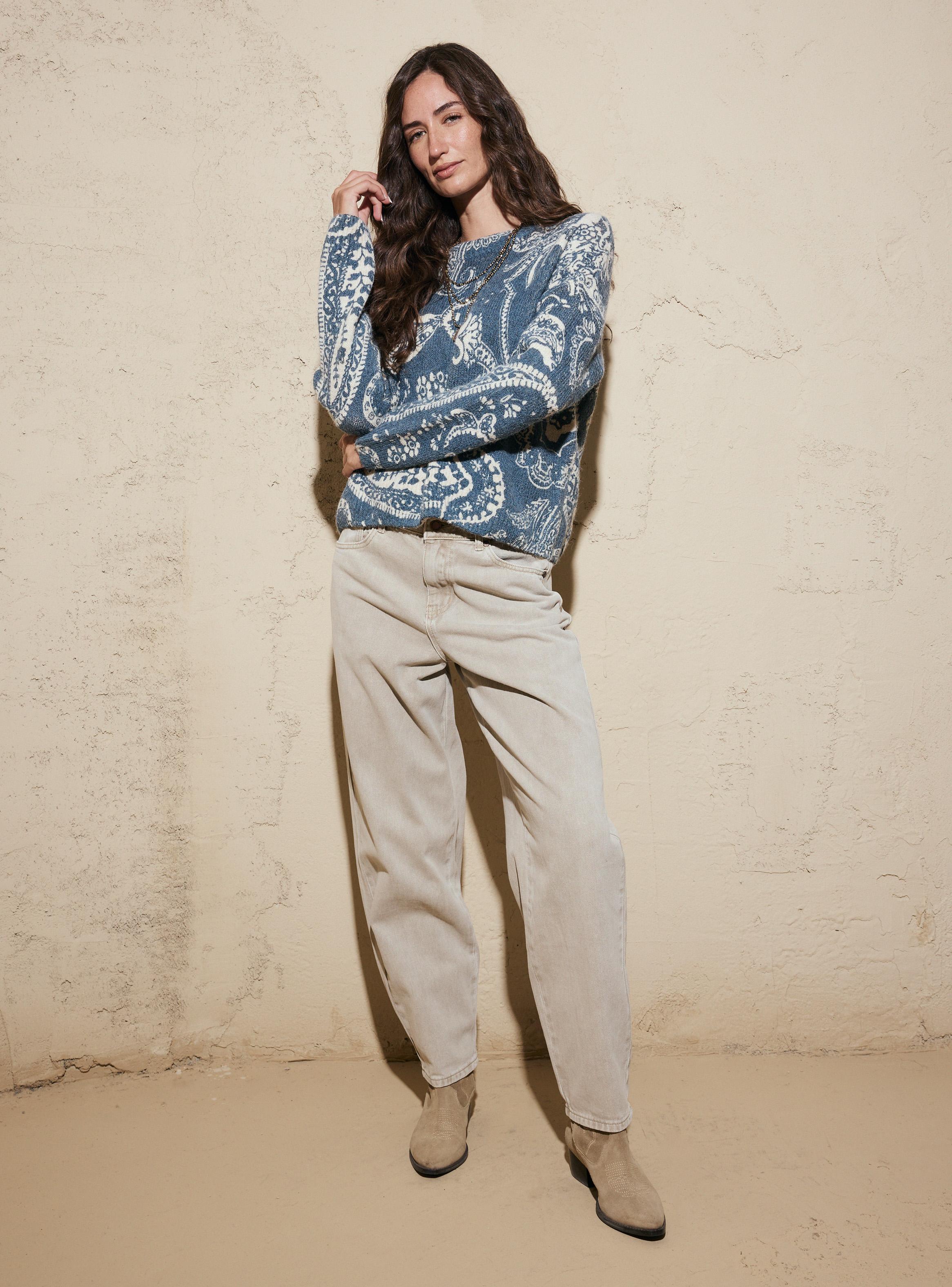 Sweater Print en Contraste-4