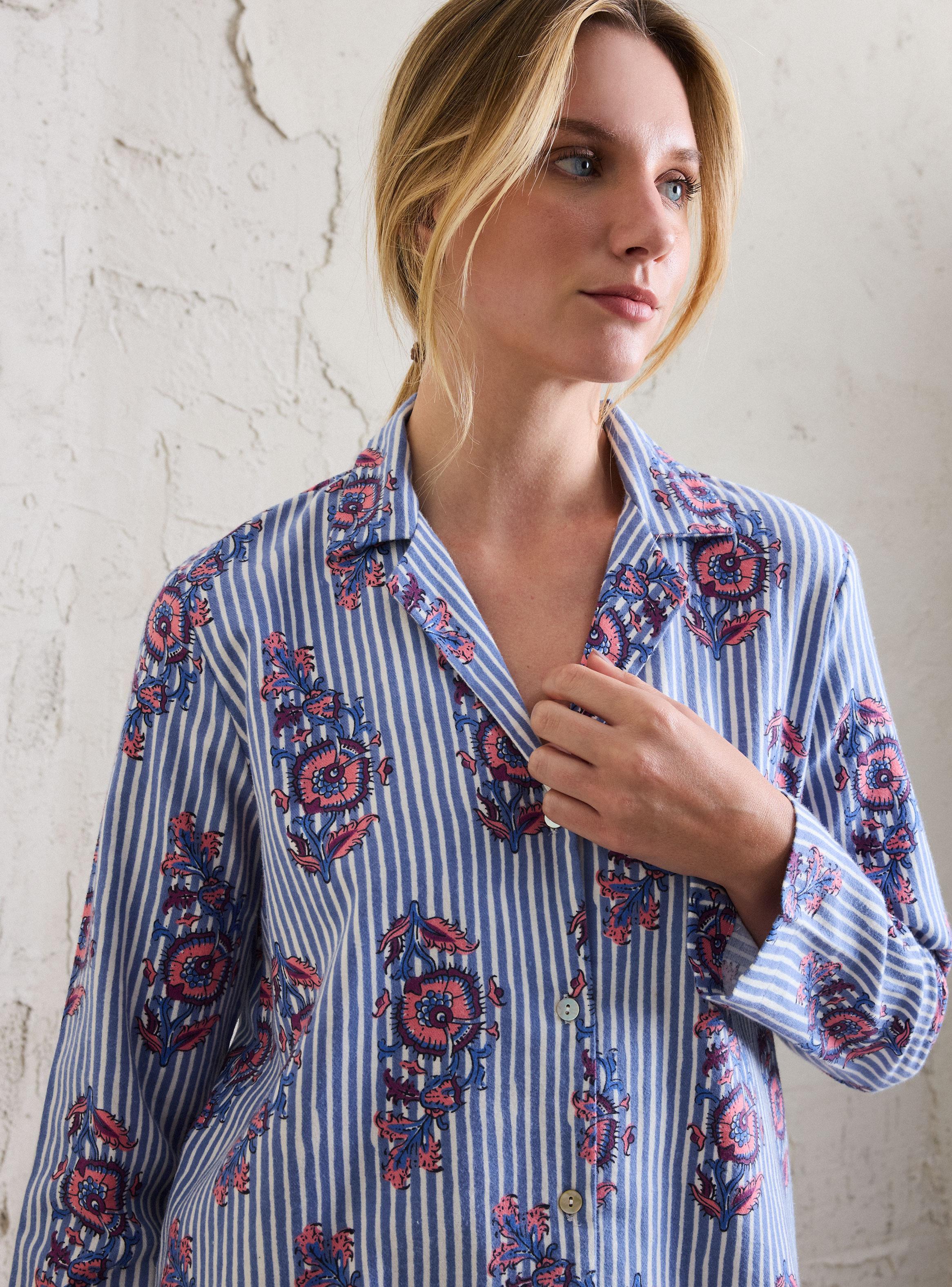 Pijama Set Franela Camisero Full Estampado-2