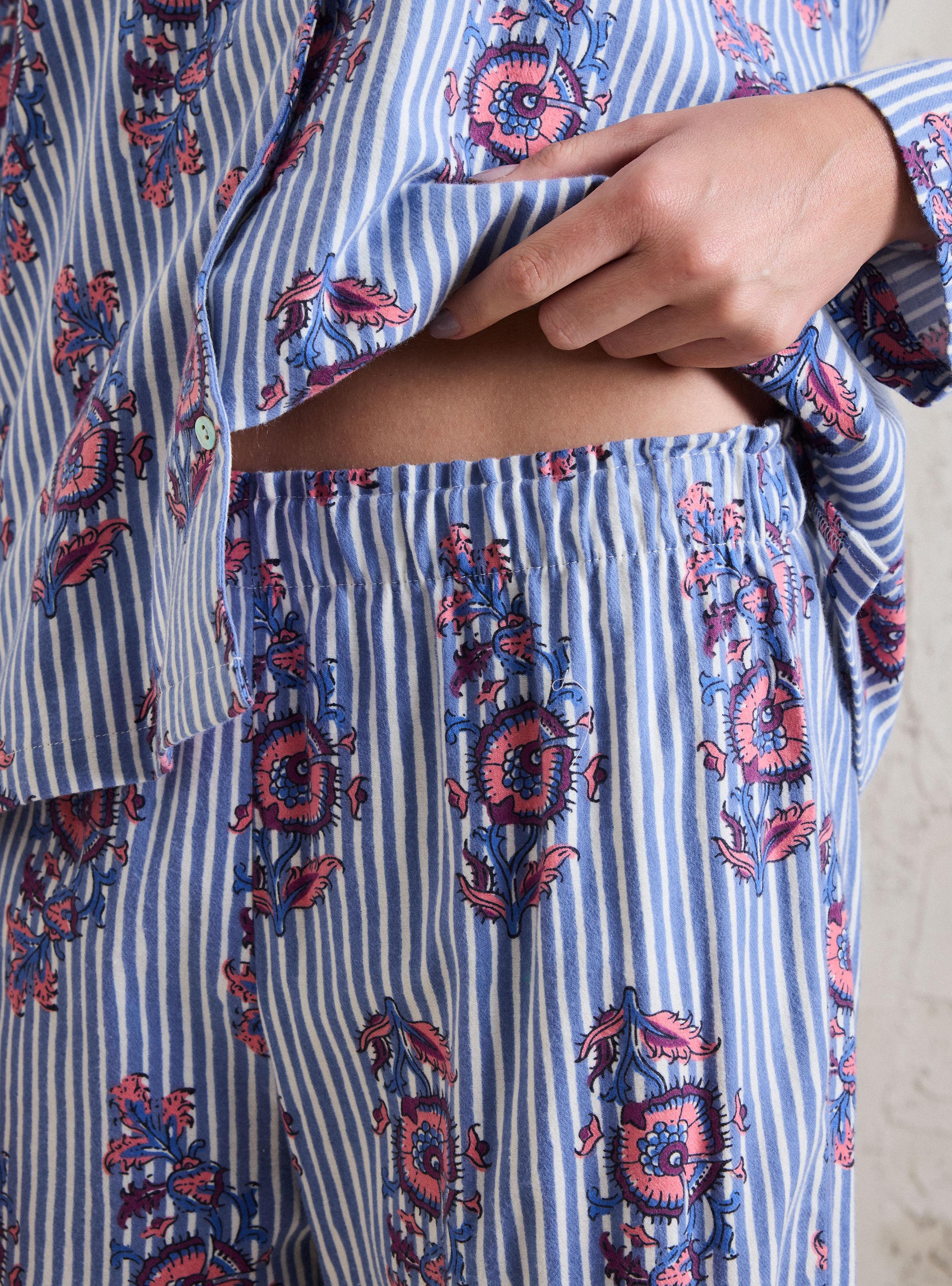 Pijama Set Franela Camisero Full Estampado-3