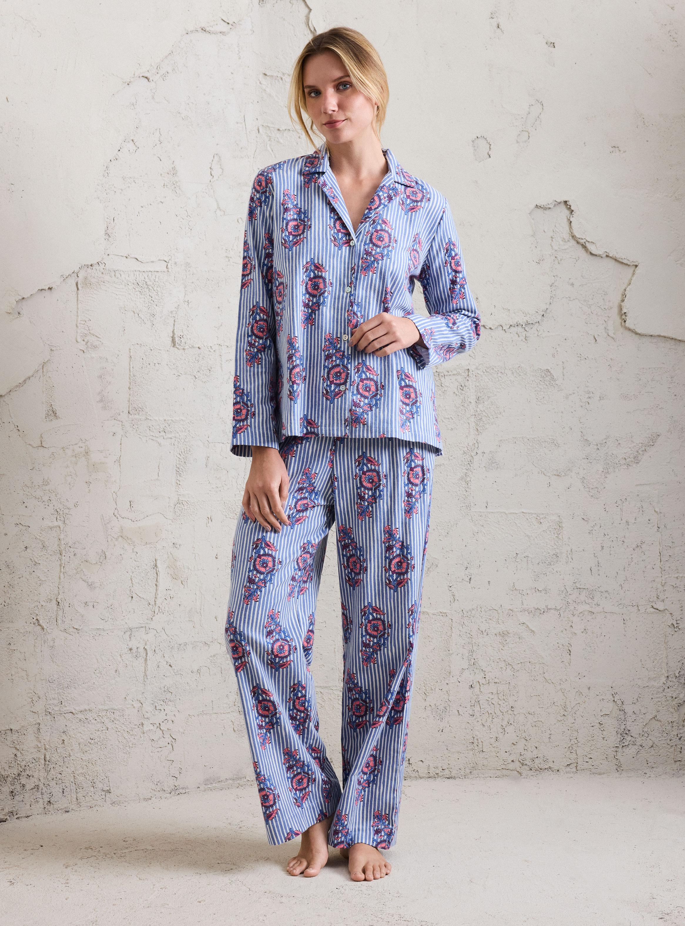 Pijama Set Franela Camisero Full Estampado-4