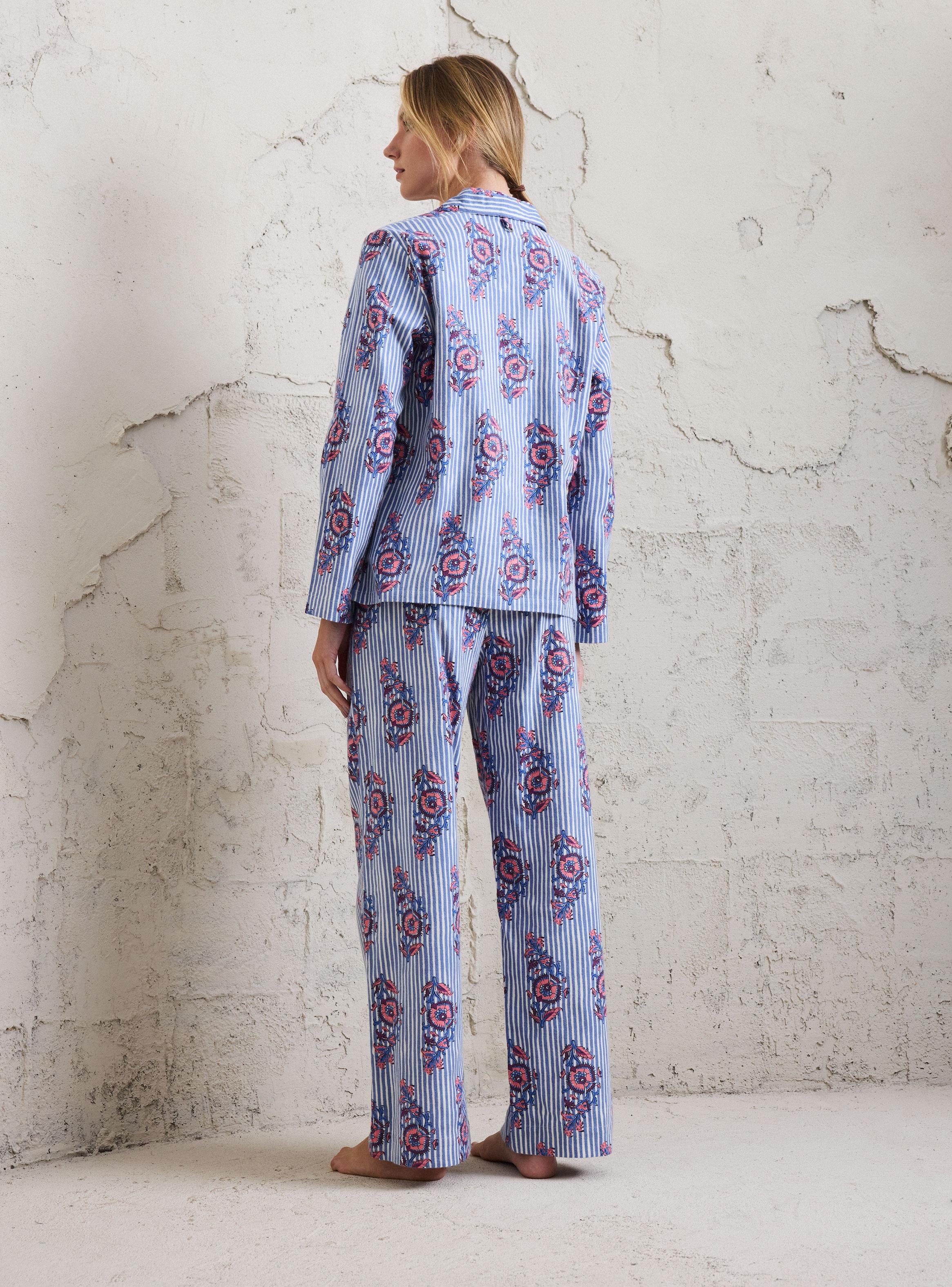 Pijama Set Franela Camisero Full Estampado-5