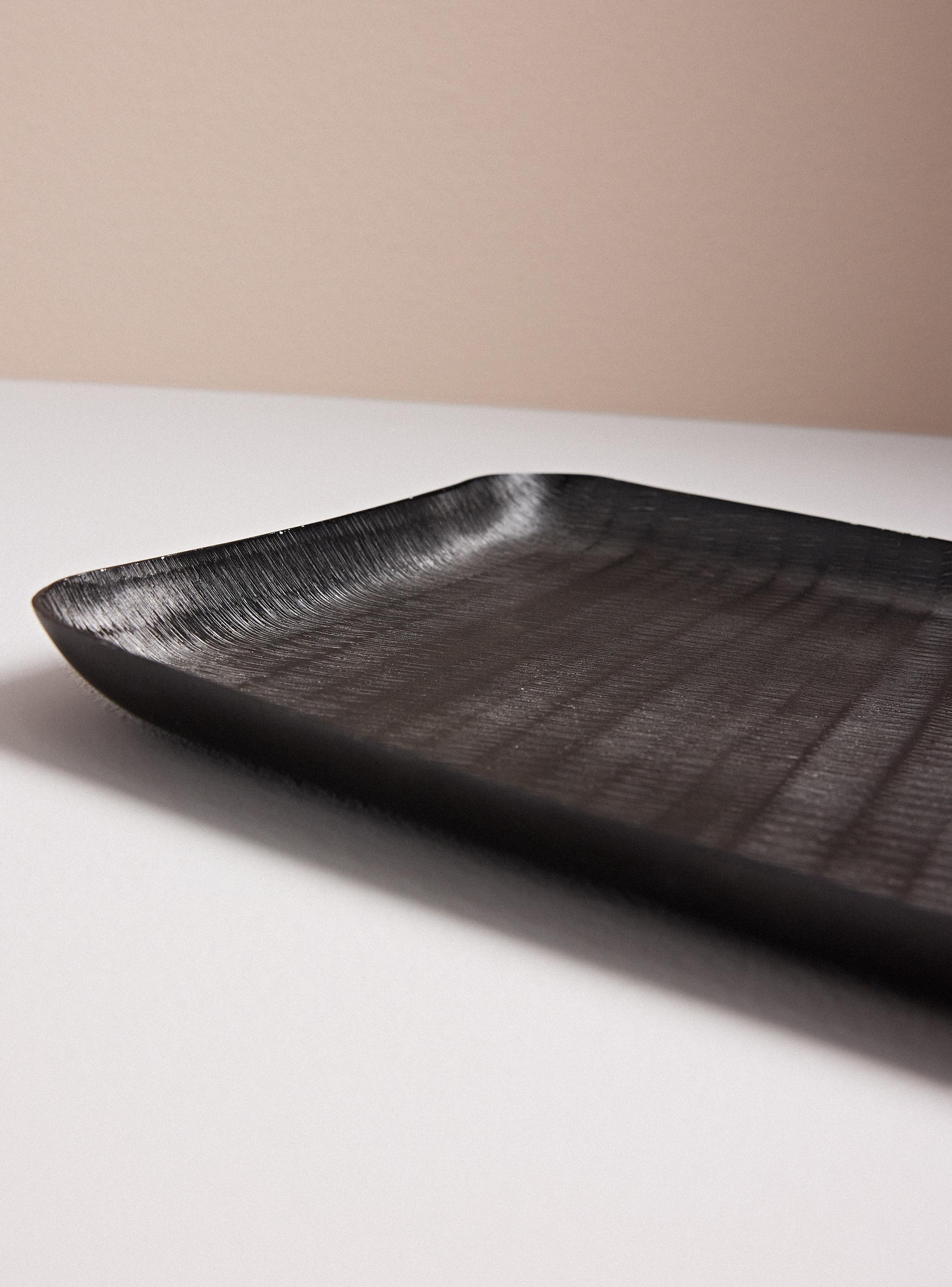 Bandeja Negra Wabi Sabi 37x19 cm-2