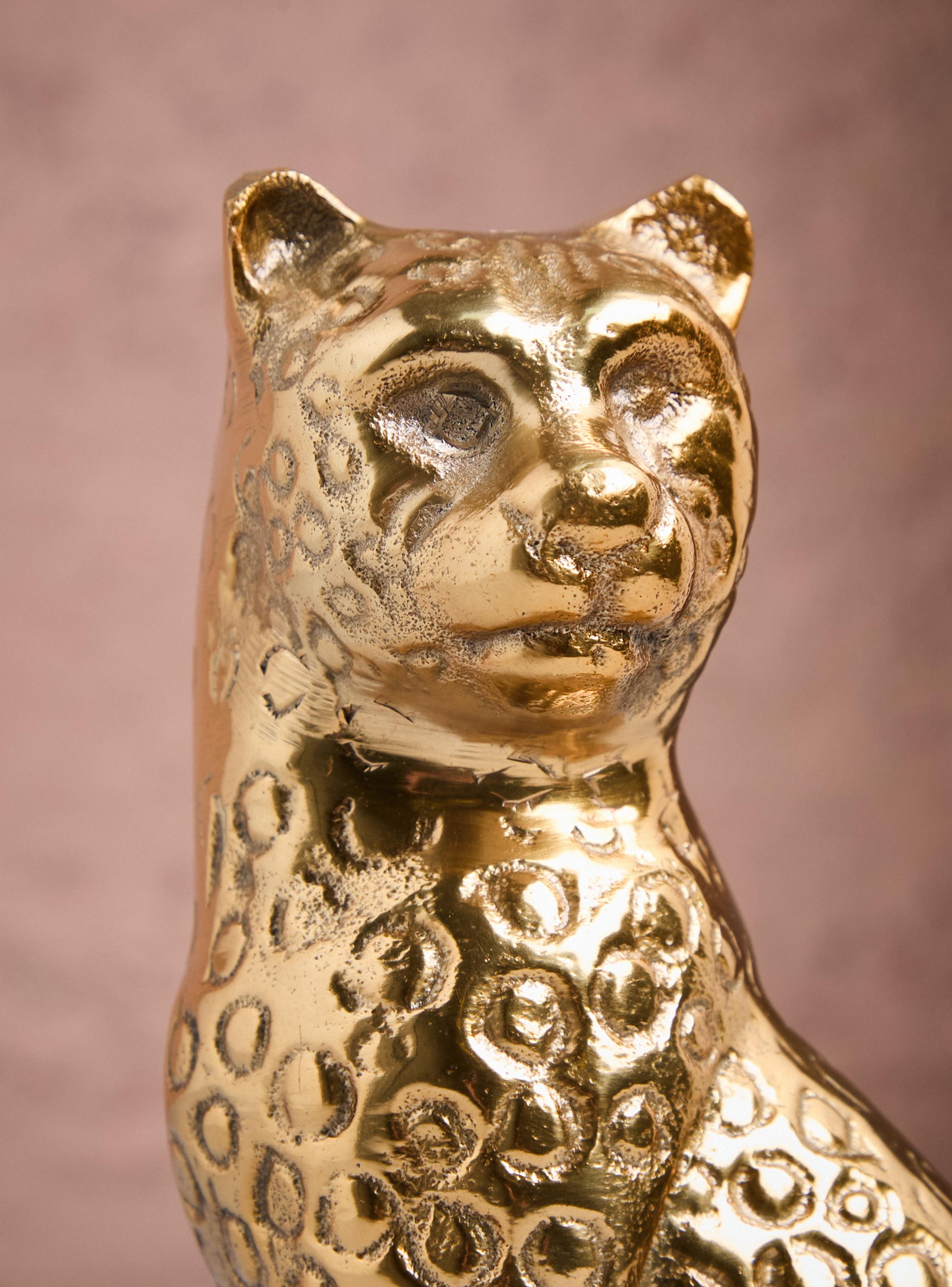 Adorno Leopardo Dorado 15x9x22 cm-2