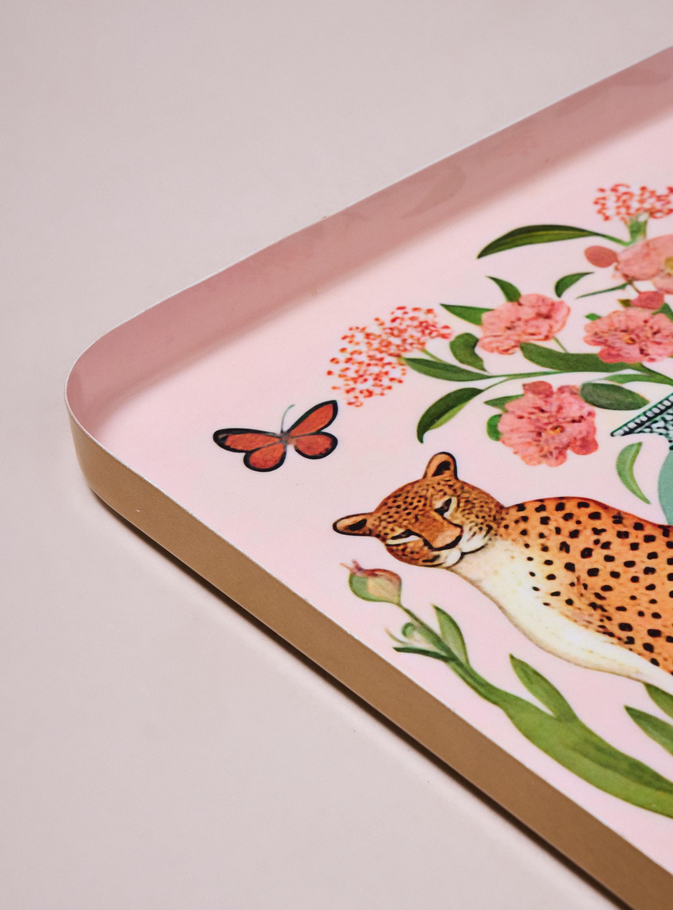 Plato Cuadrado Leopardo 25x25x1.5 cm-2