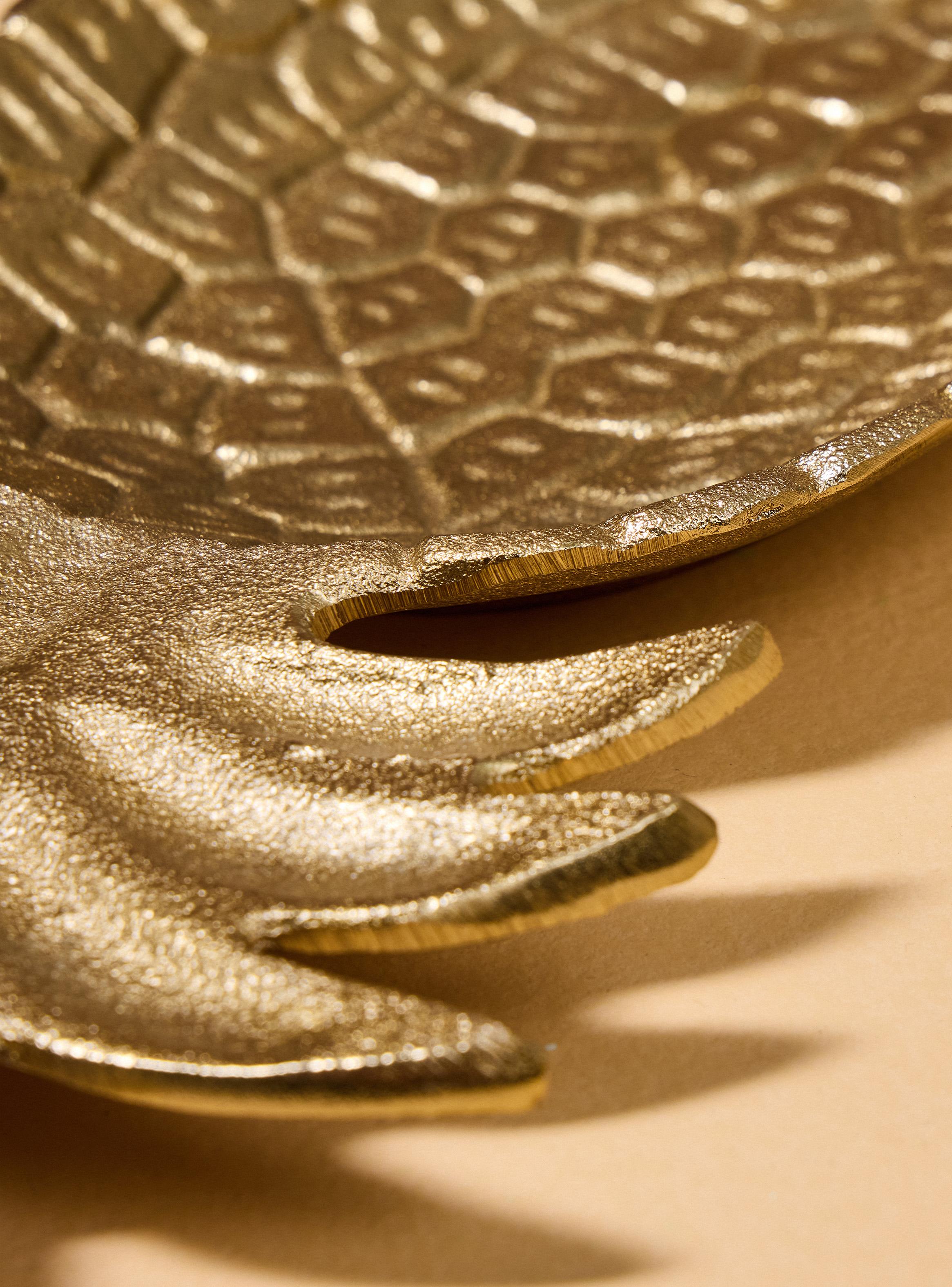 Plato Decorativo Piña 34x16x3 cm-3