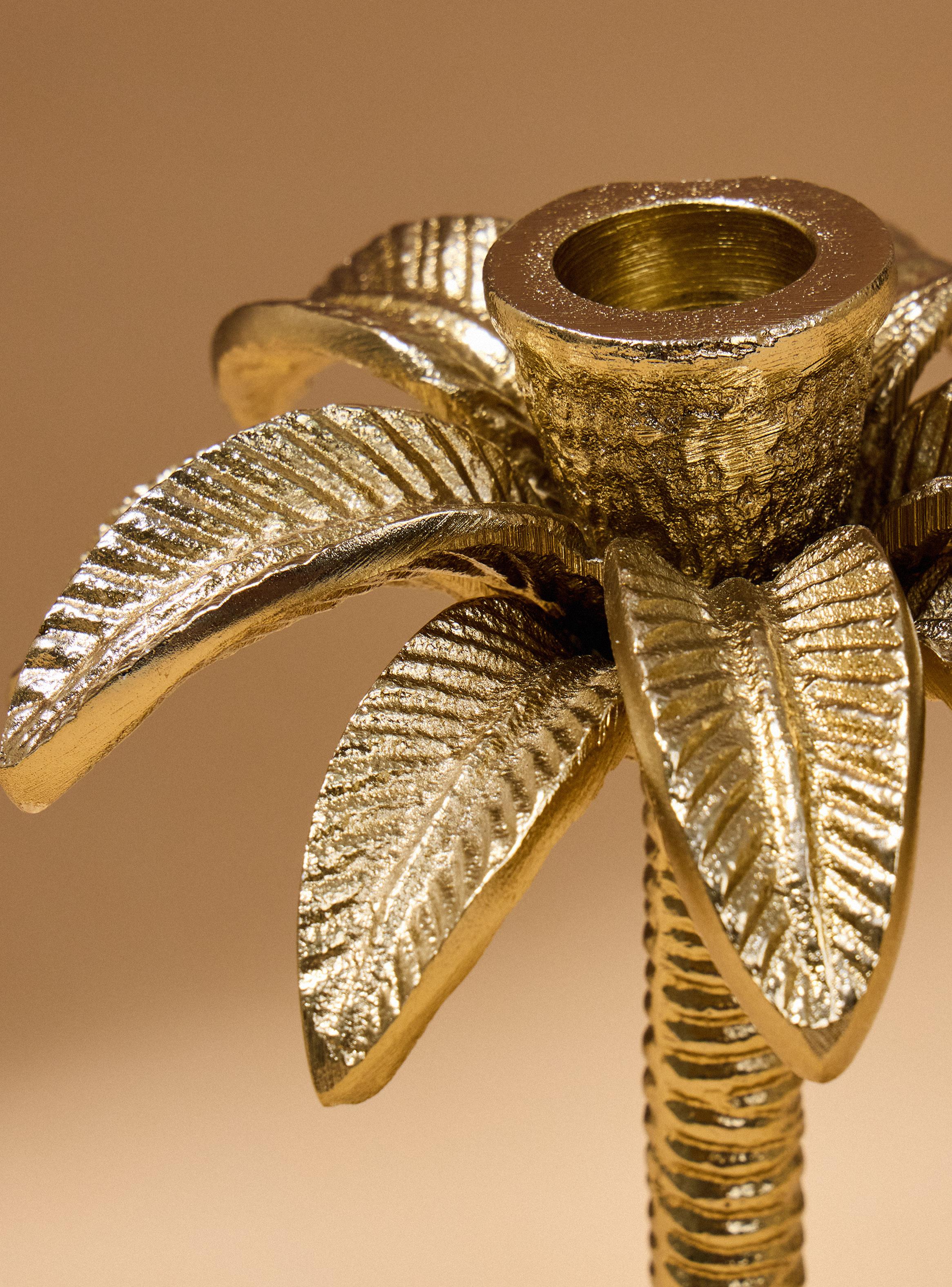 Candelabro Palmera Dorado S-2