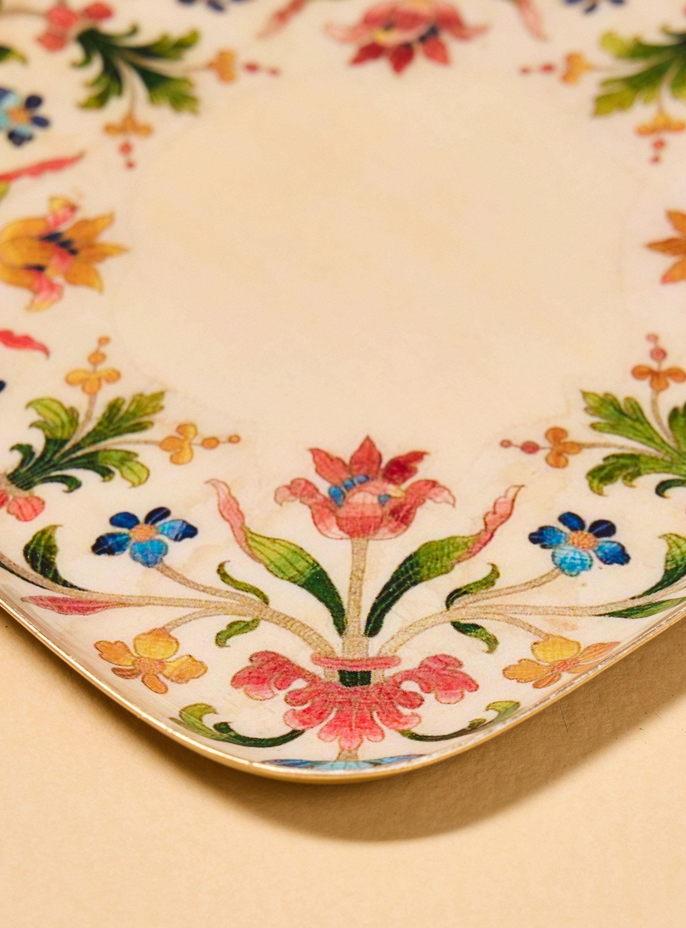 Plato Cuadrado Flores 16x16 cm-2