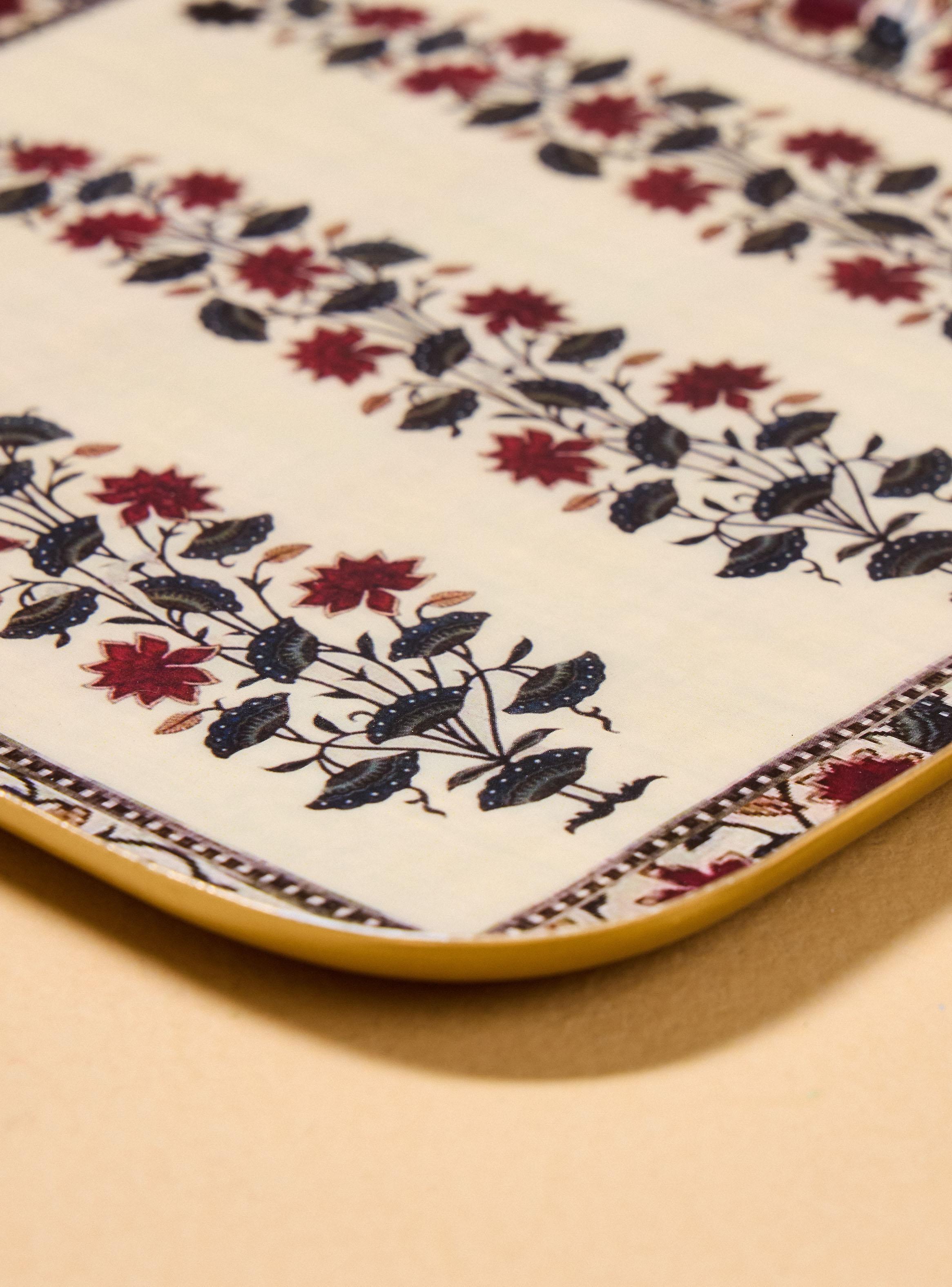 Plato Cuadrado Arboles 20x20 cm-2