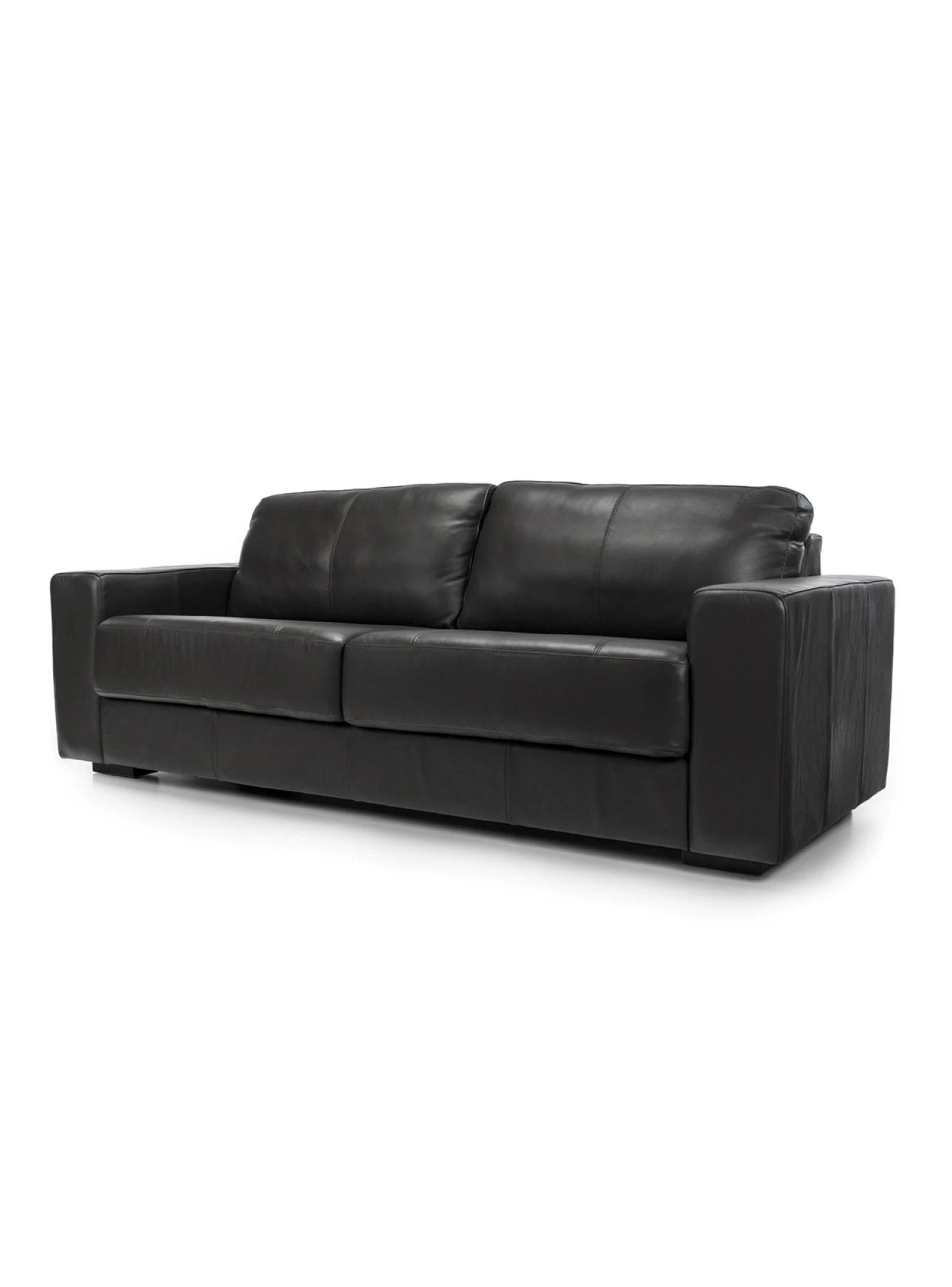 Sofá Cuero 3 Cuerpos Trento Negro-2