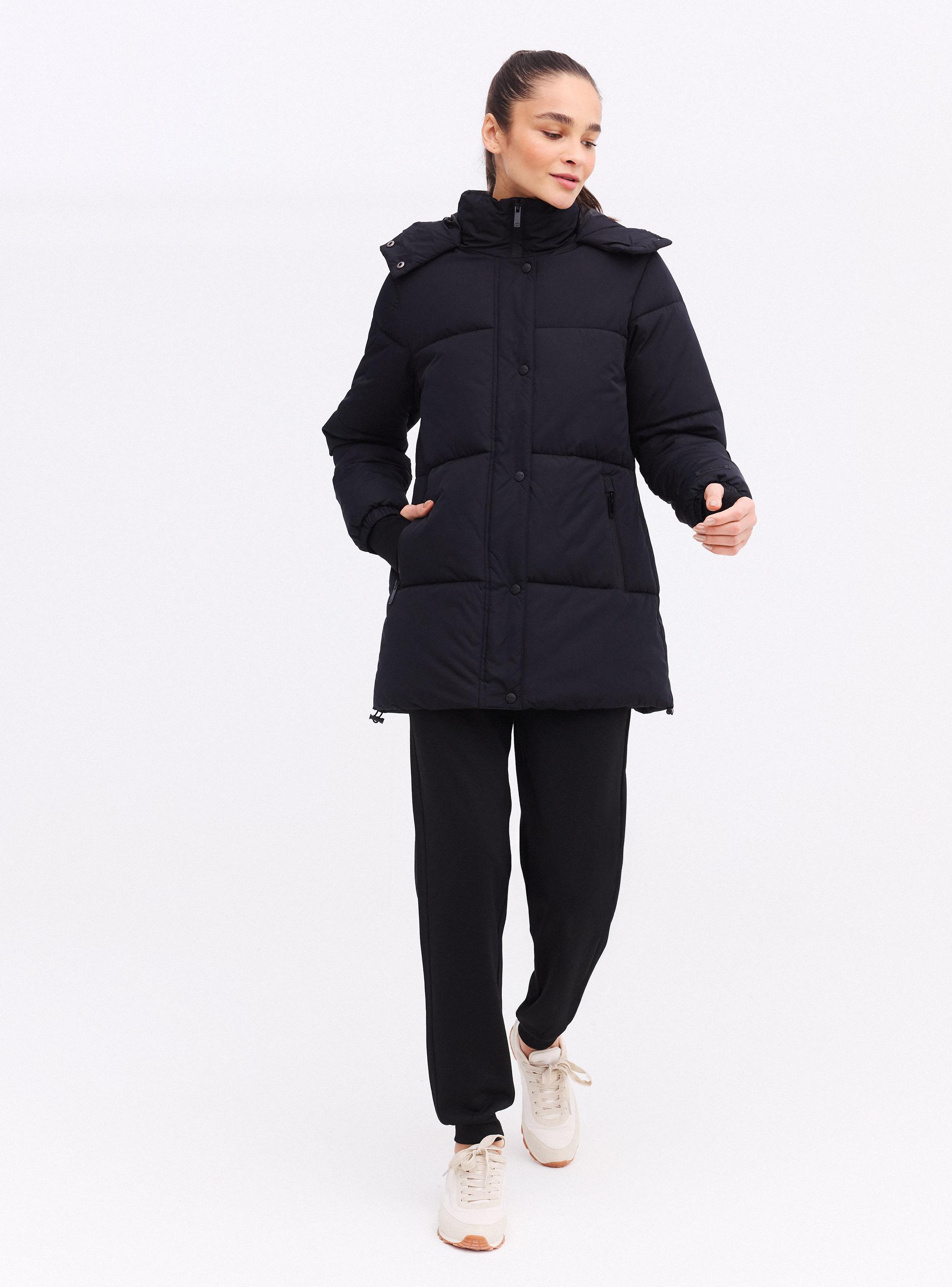 Parka Larga con Broches y Gorro-4