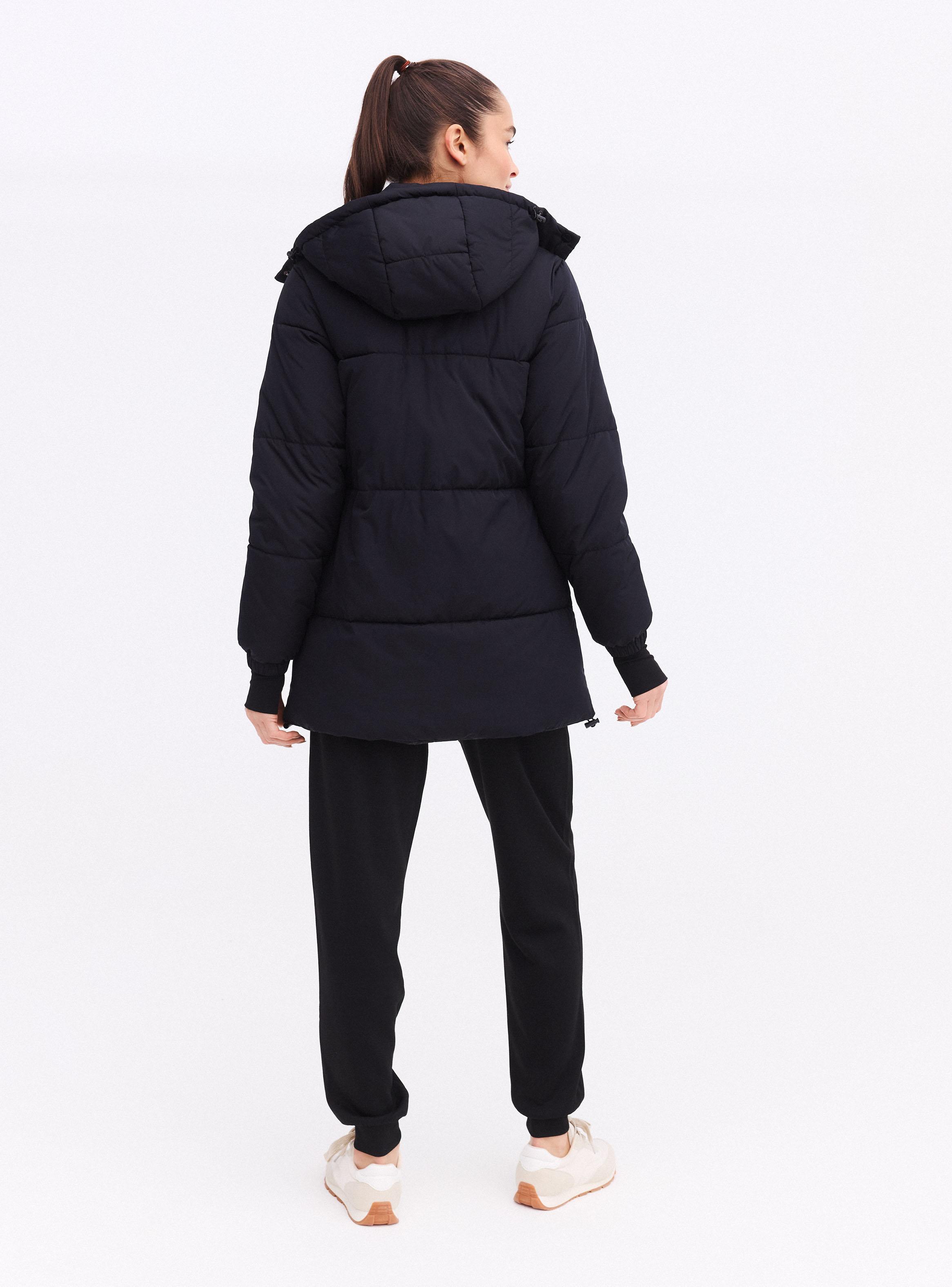 Parka Larga con Broches y Gorro-5