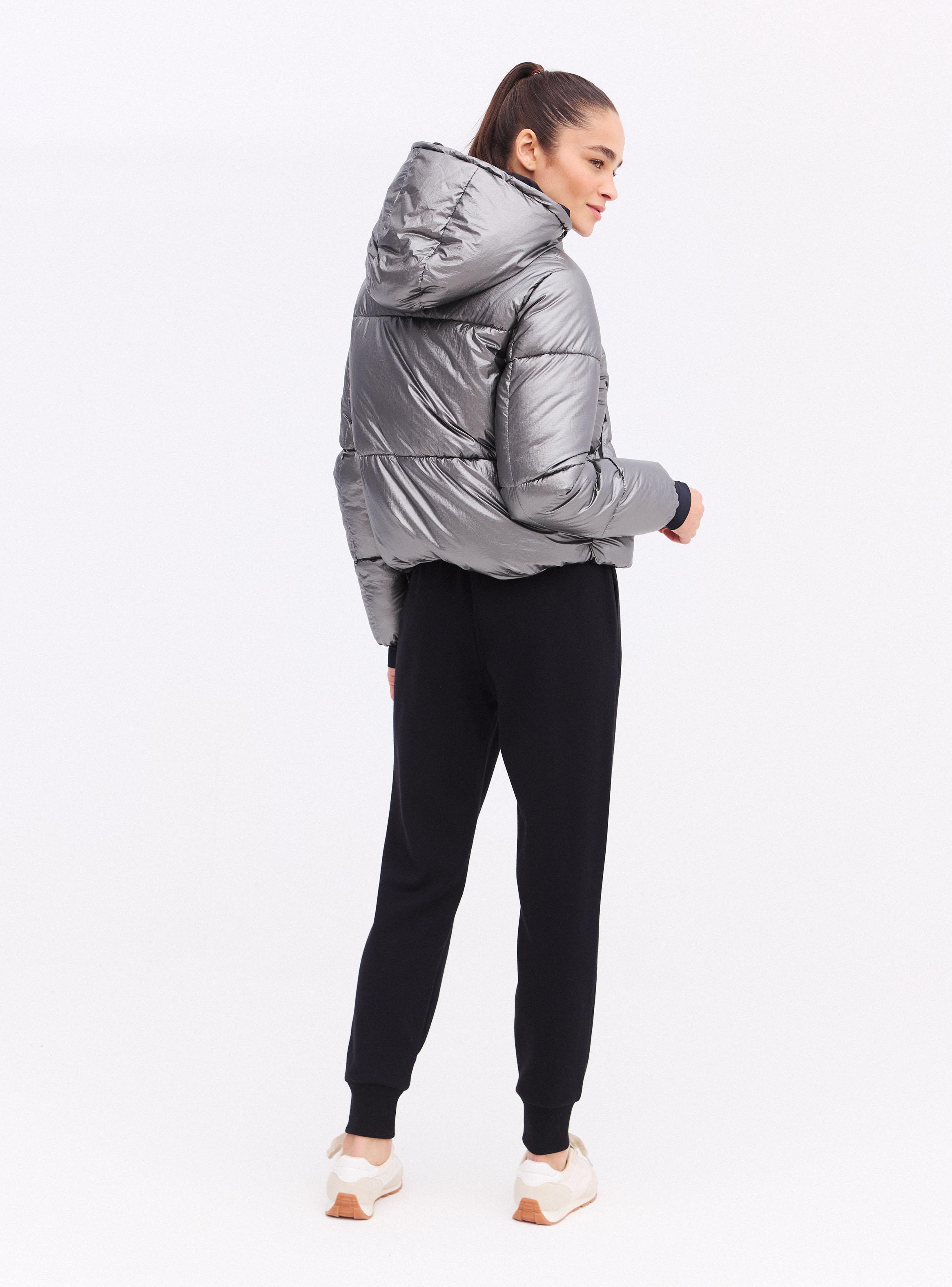 Parka Metalizada Plateado-5