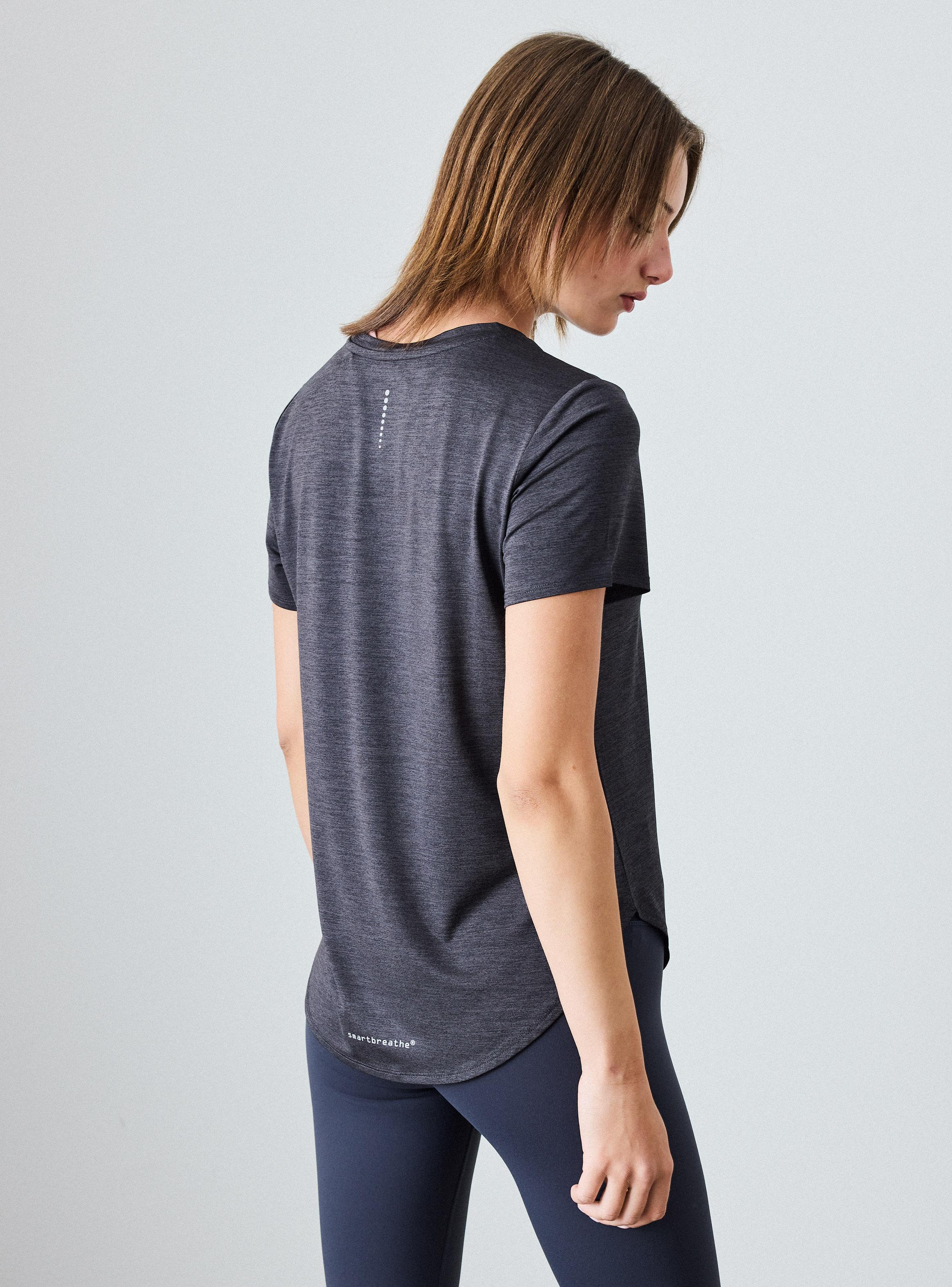 Polera Manga Corta Melange-1