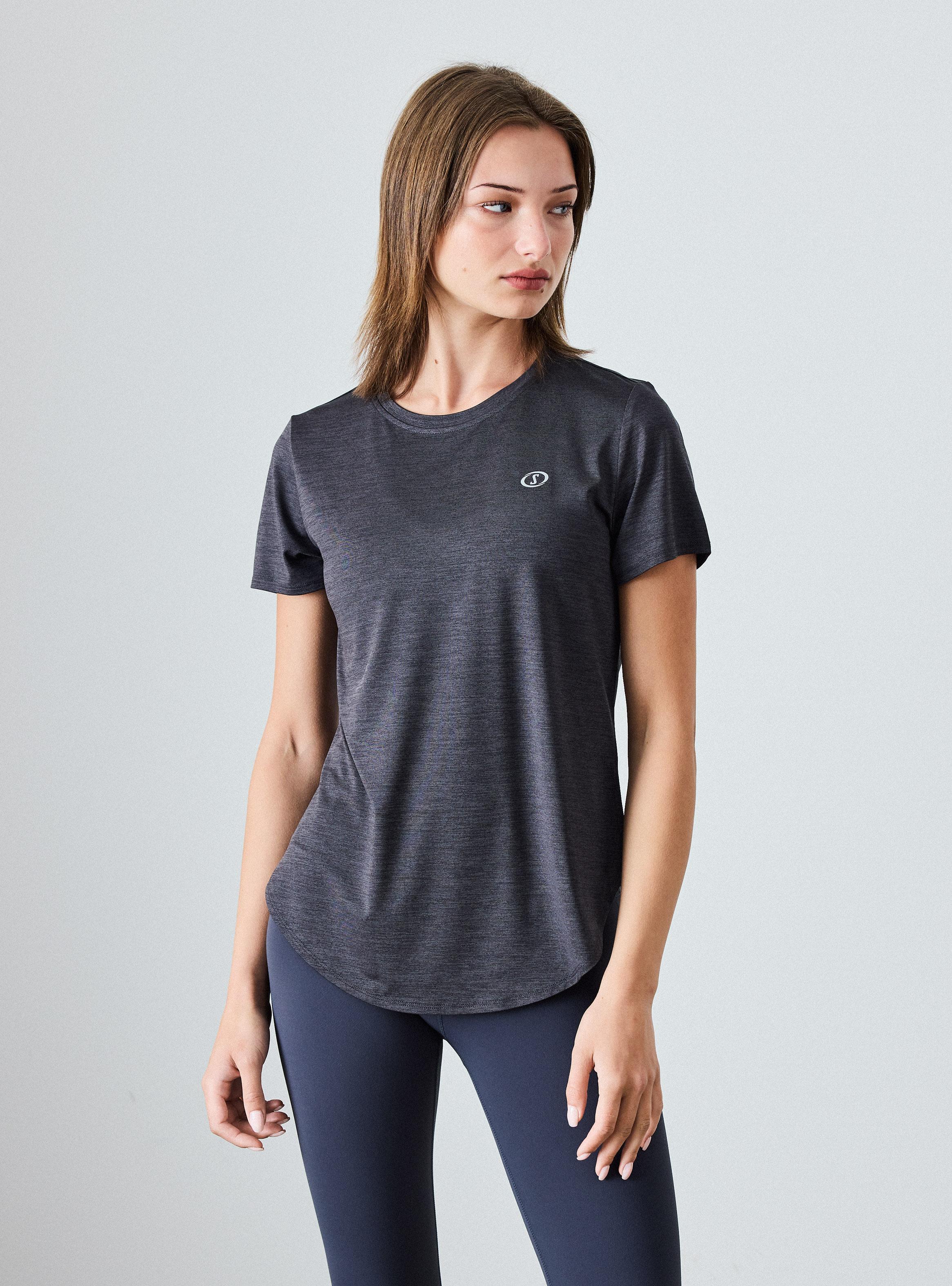 Polera Manga Corta Melange-0