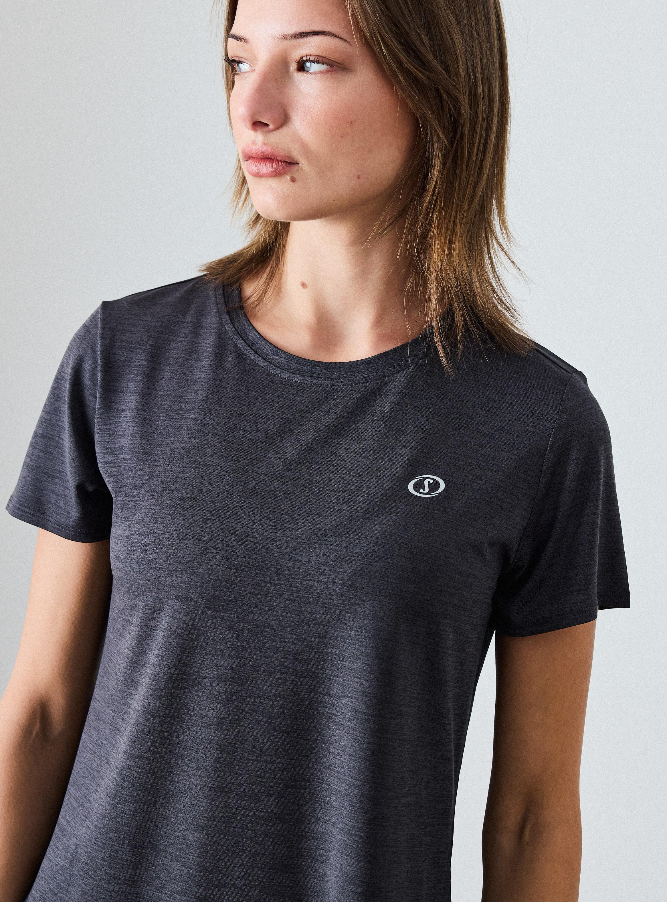 Polera Manga Corta Melange-2