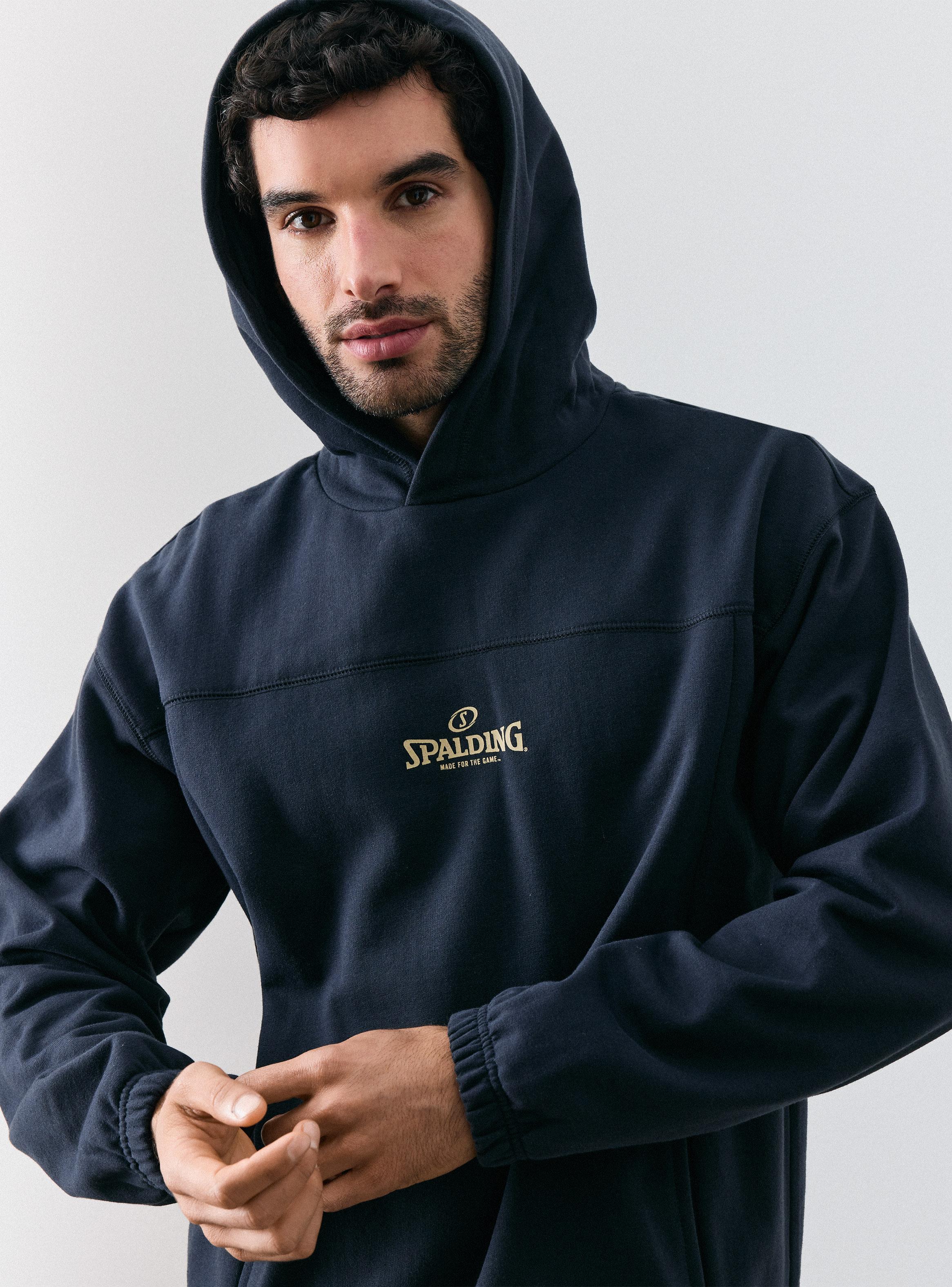 Polerón Hoodie con Bolsillos y Mini Estampado Ajustable-3