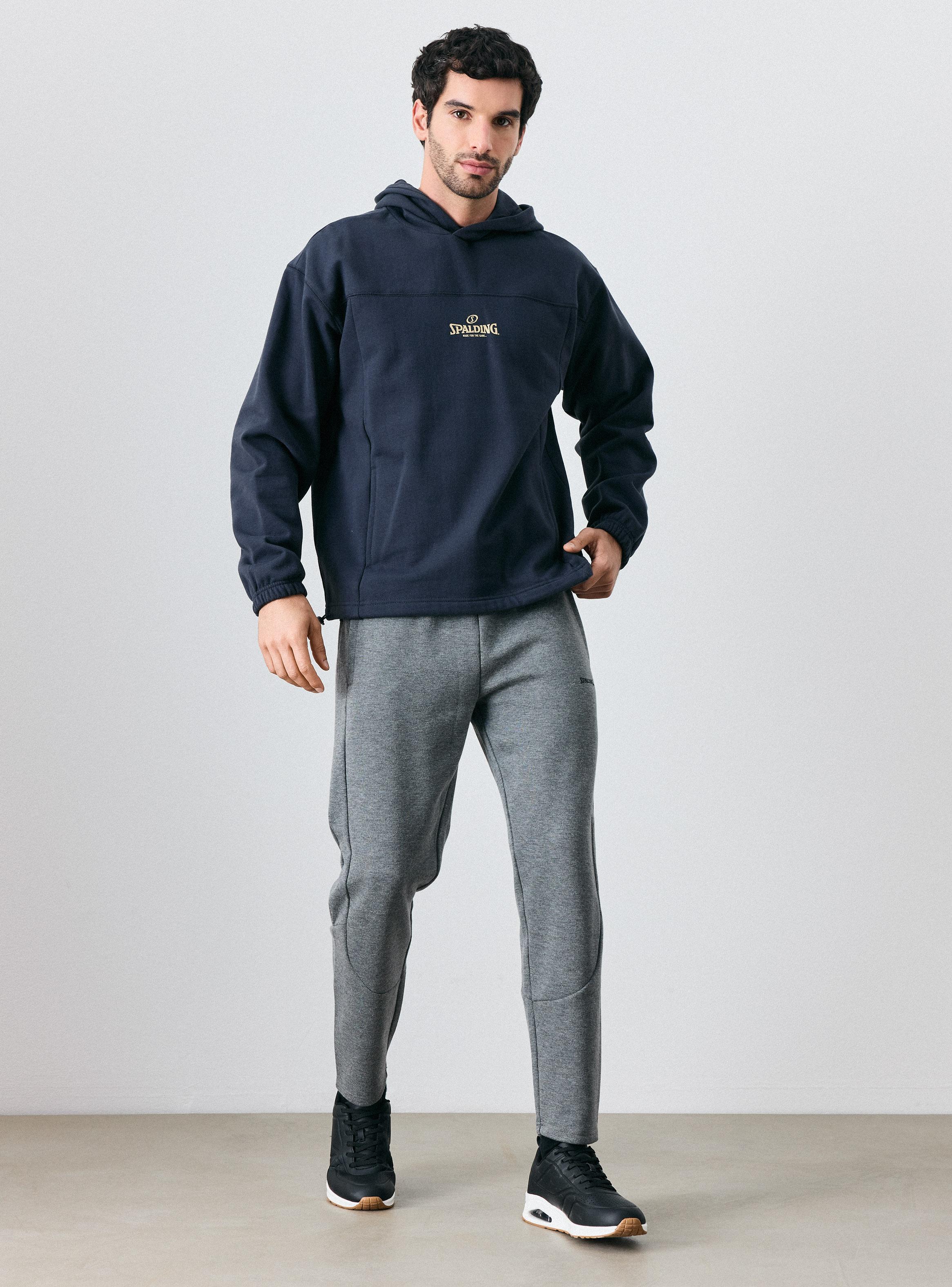 Polerón Hoodie con Bolsillos y Mini Estampado Ajustable-4