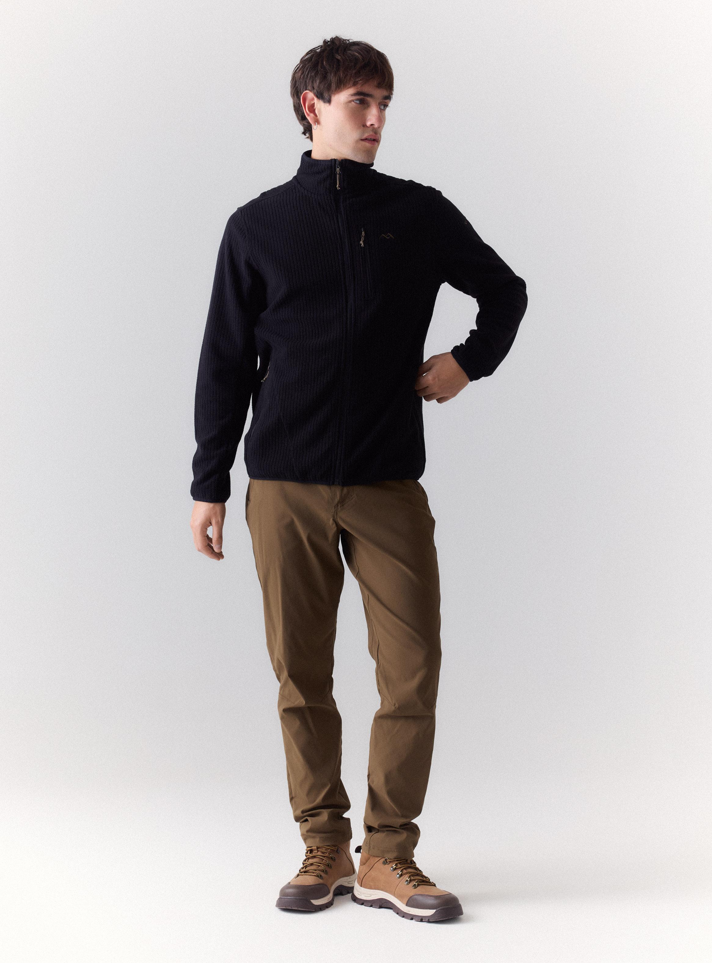 Polar Diseño Waffle Bolsillos con Cierre-4