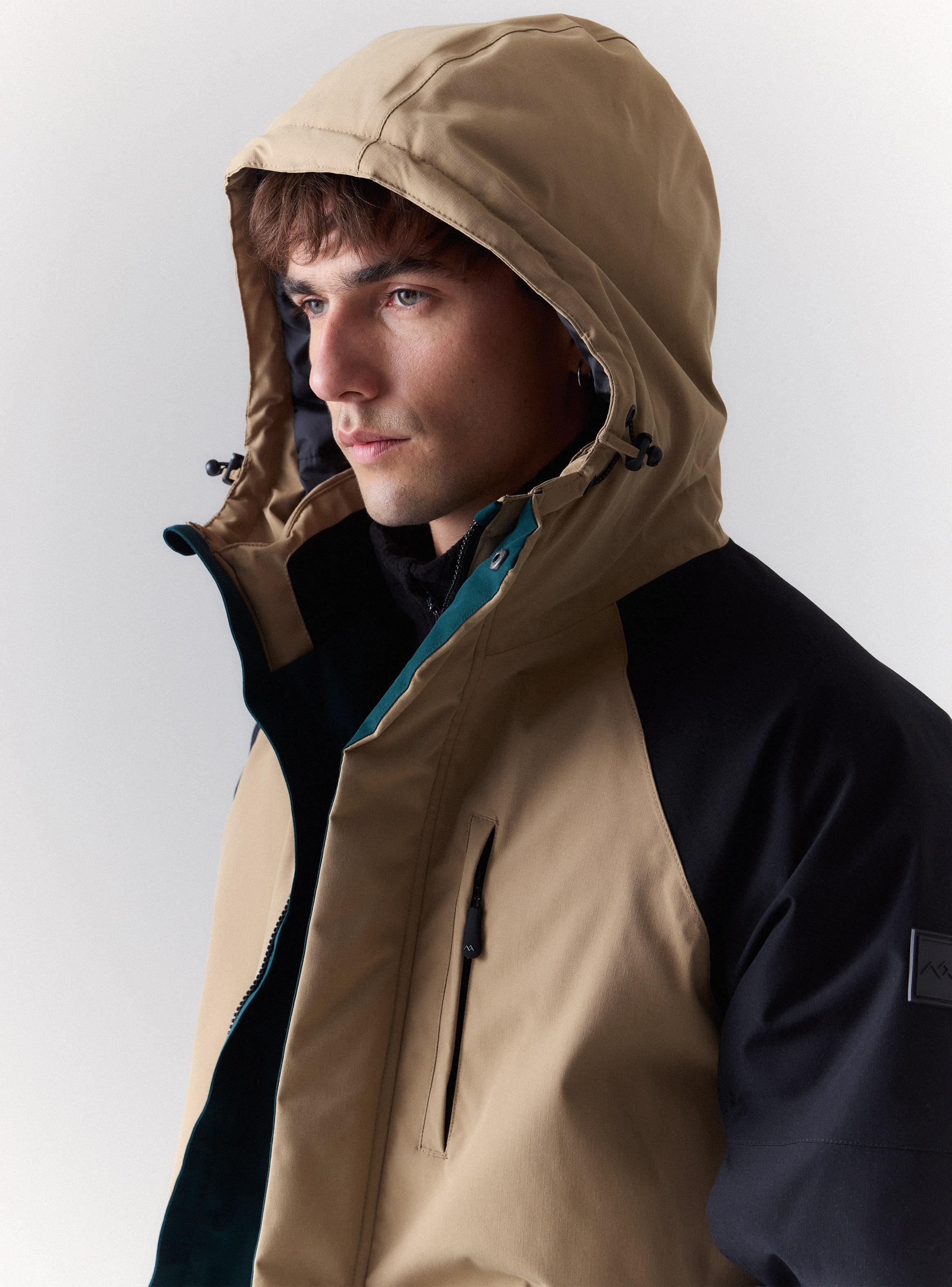 Parka Color Block Resistente al Agua-2