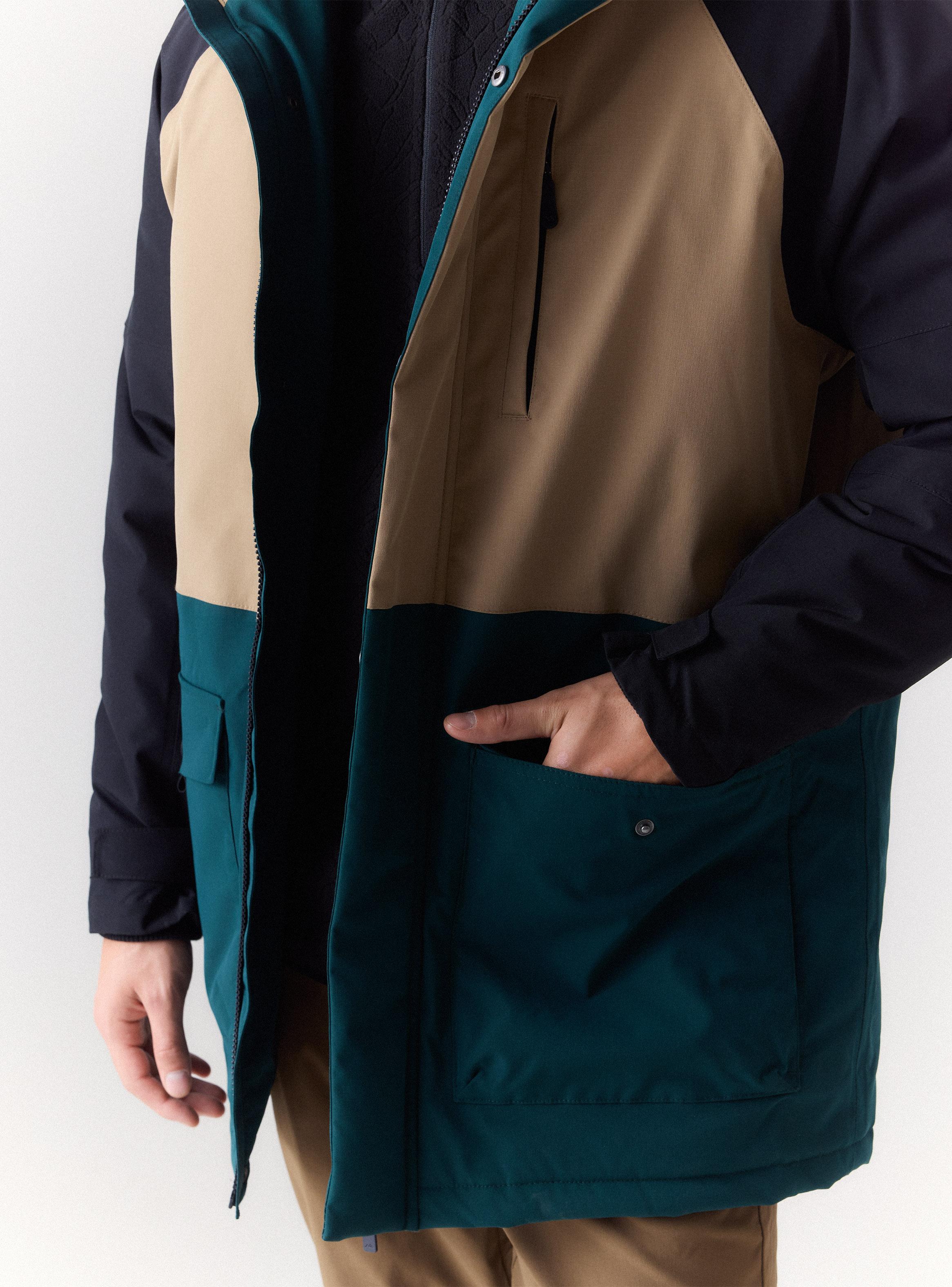 Parka Color Block Resistente al Agua-3