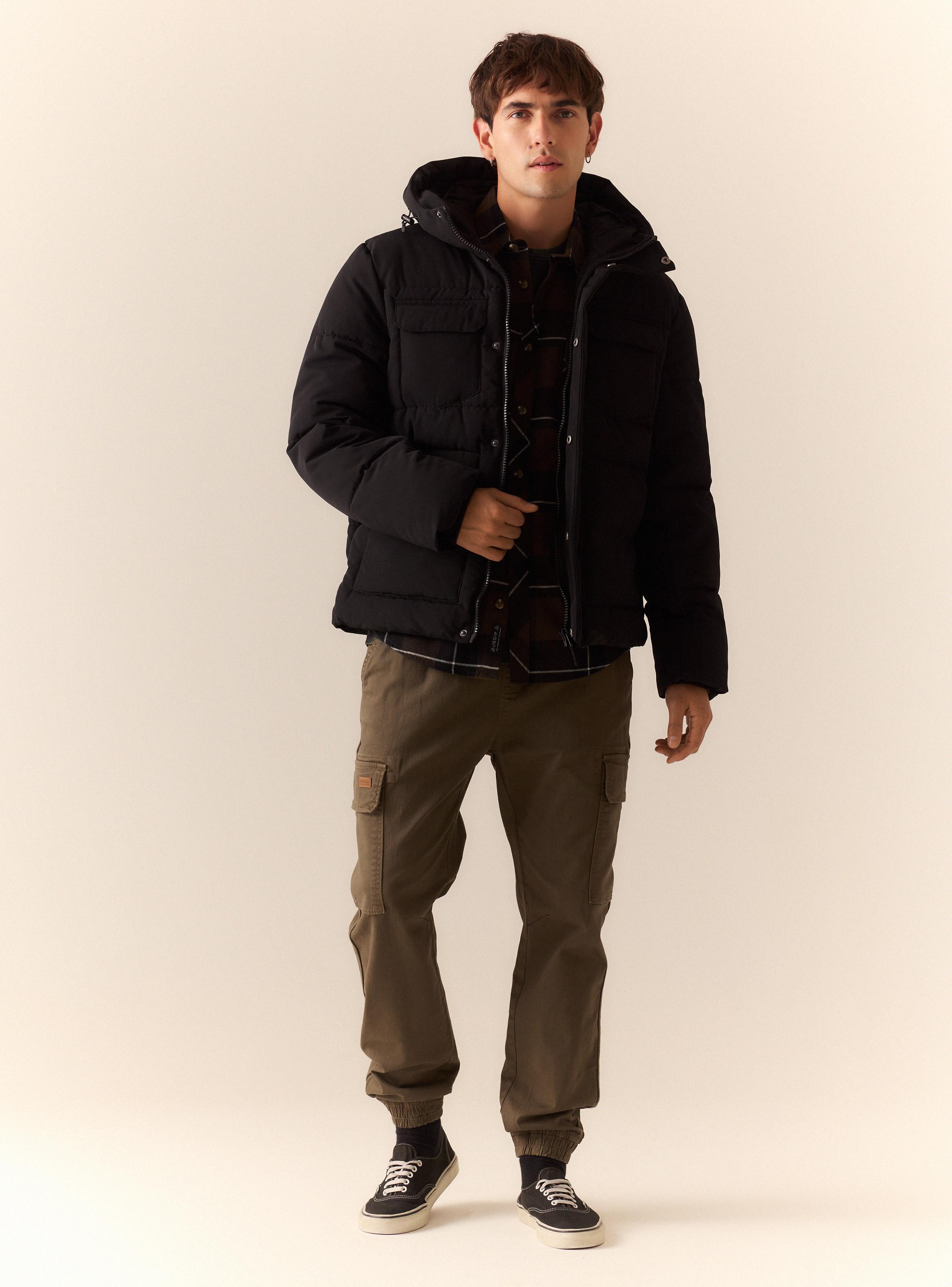 Parka Sólida Acolchada-4