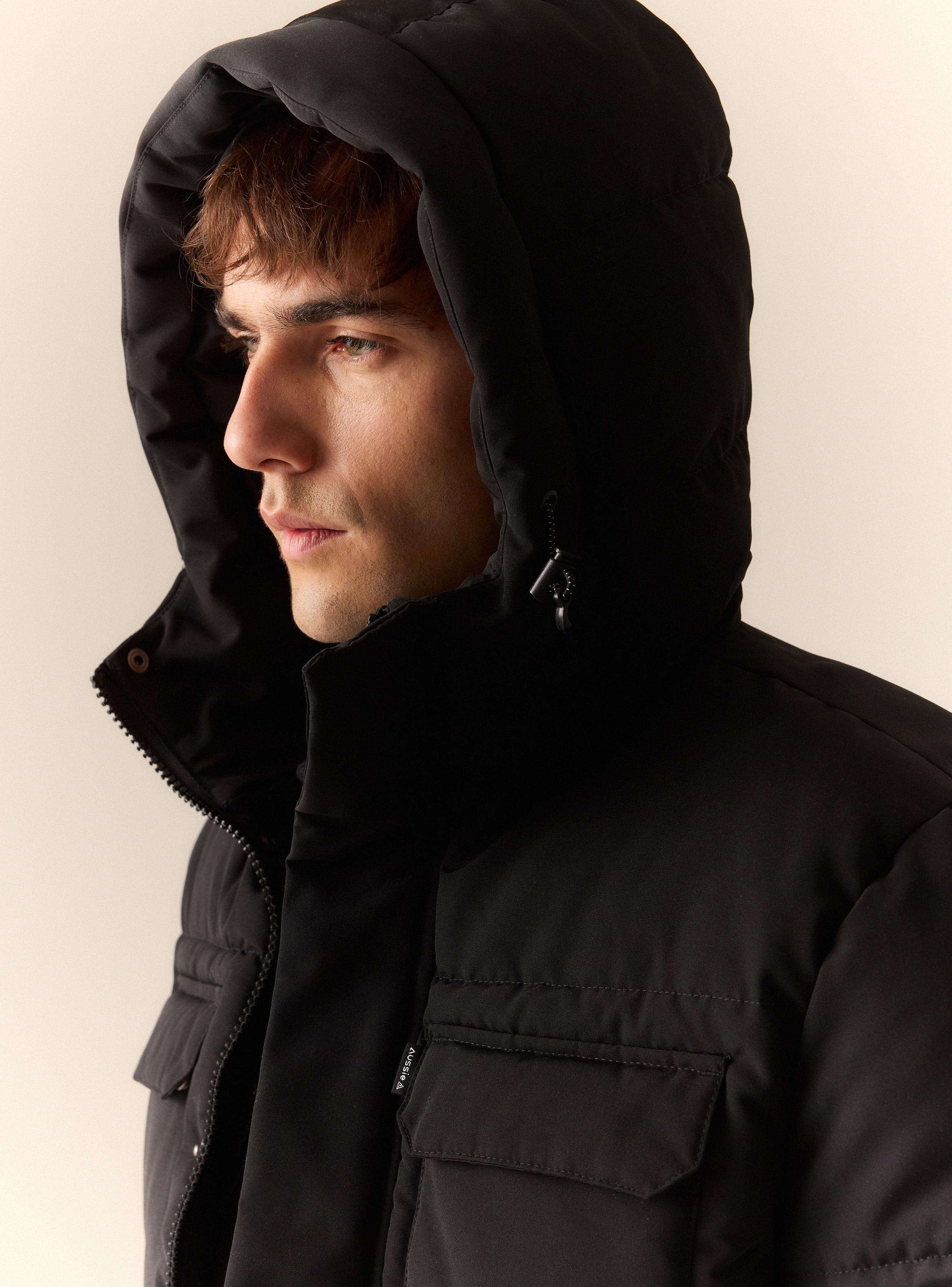 Parka Sólida Acolchada-2