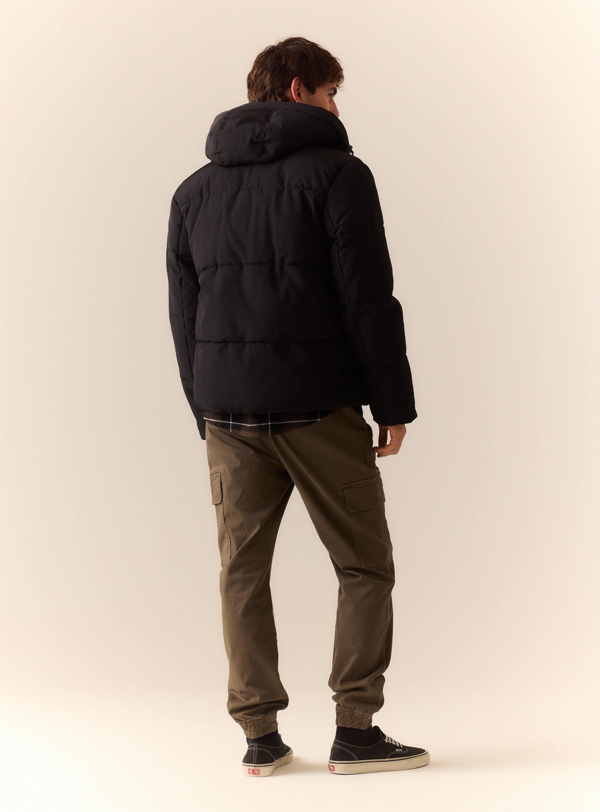 Parka Sólida Acolchada-5