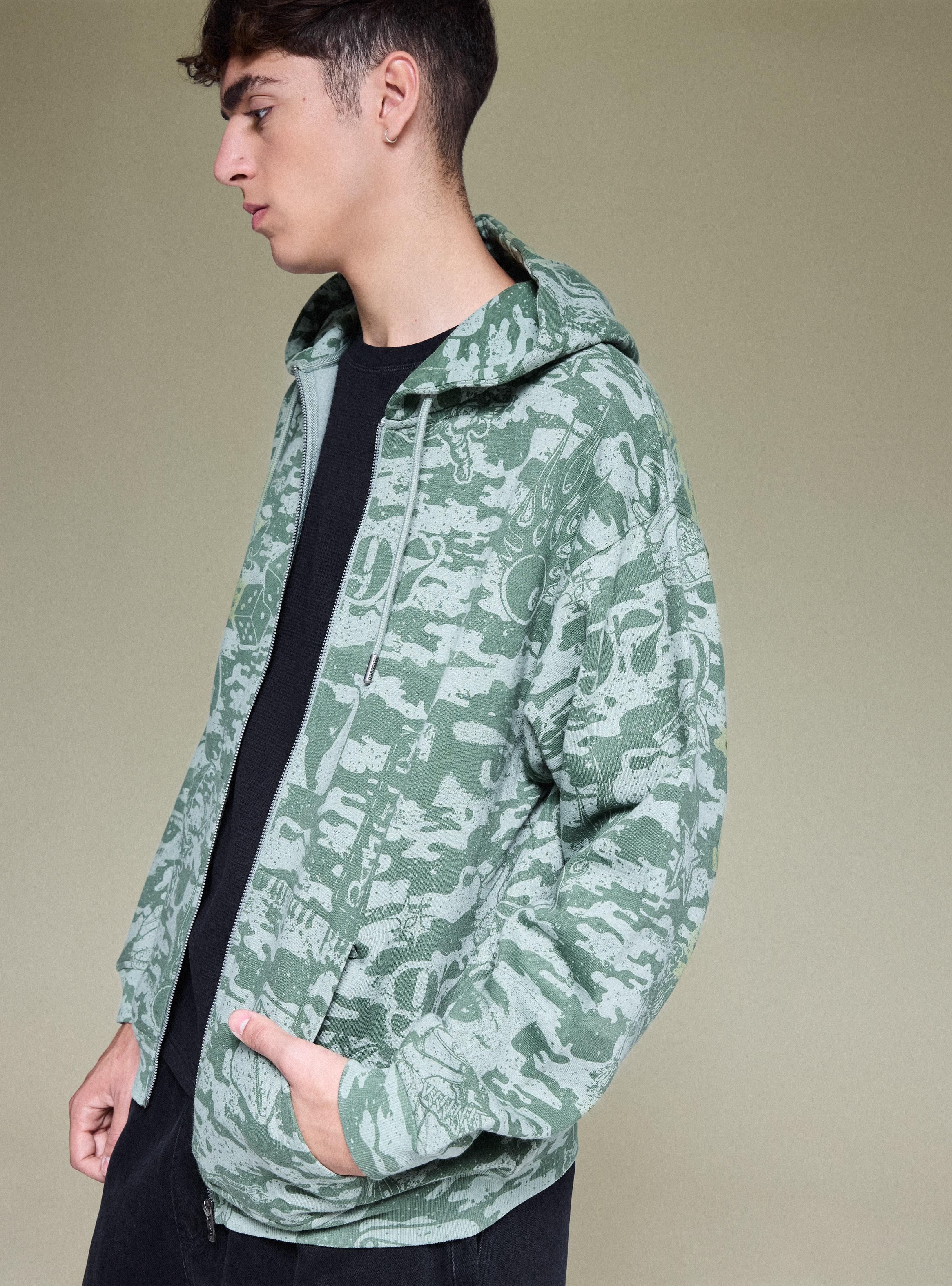 Polerón Estampado con Capucha-2