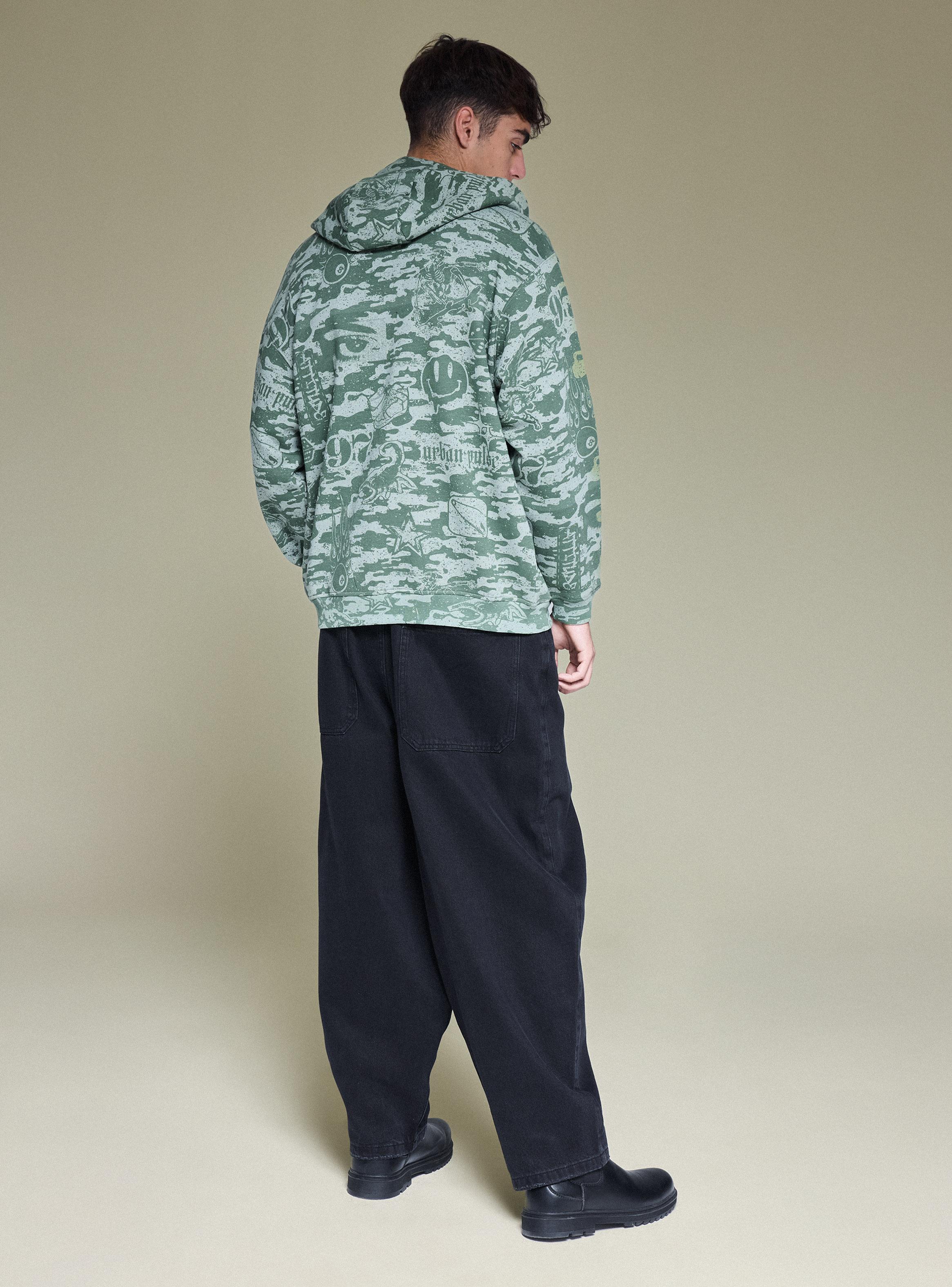 Polerón Estampado con Capucha-5