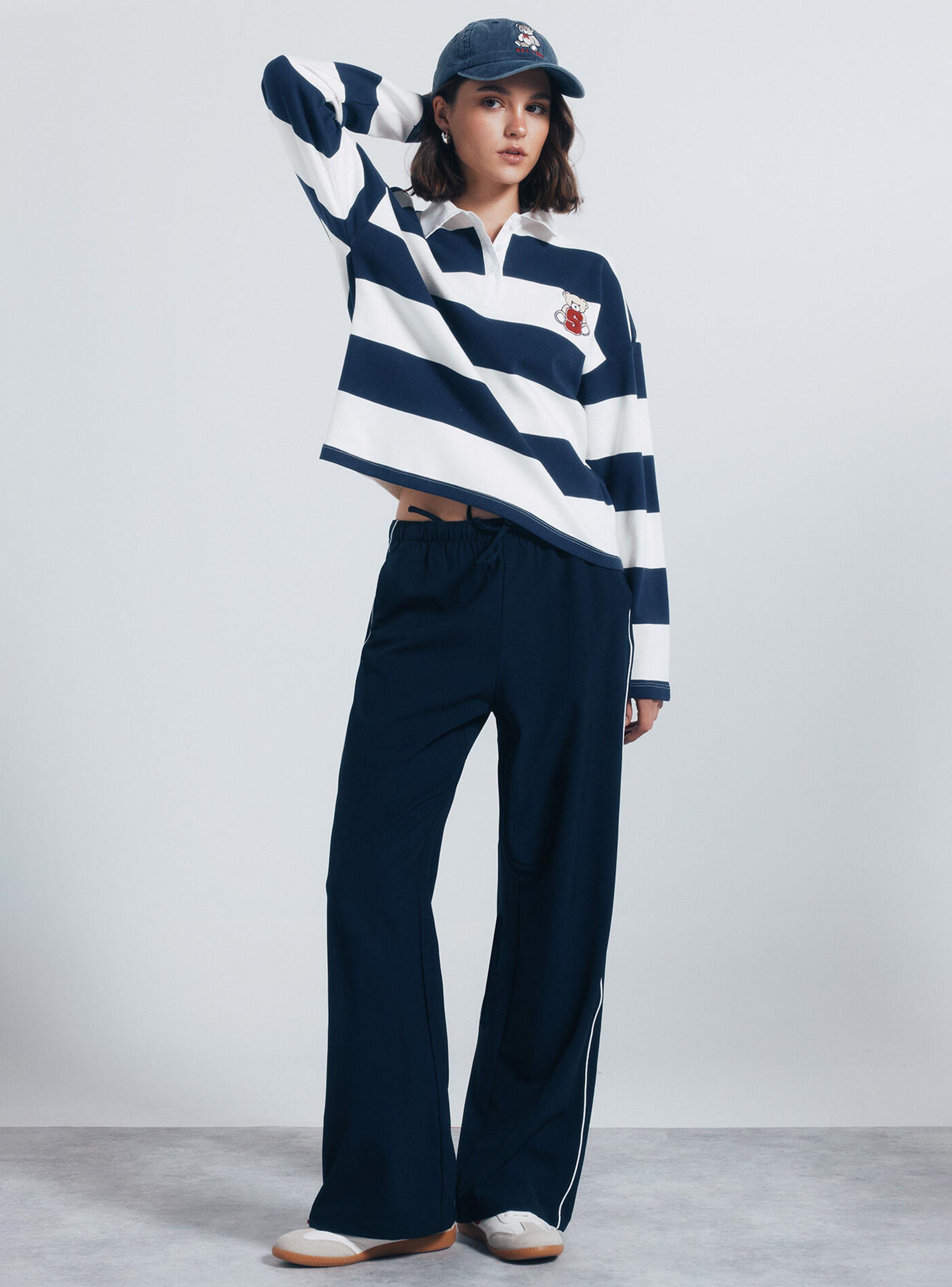 Polerón Rayado Cuello en V-4