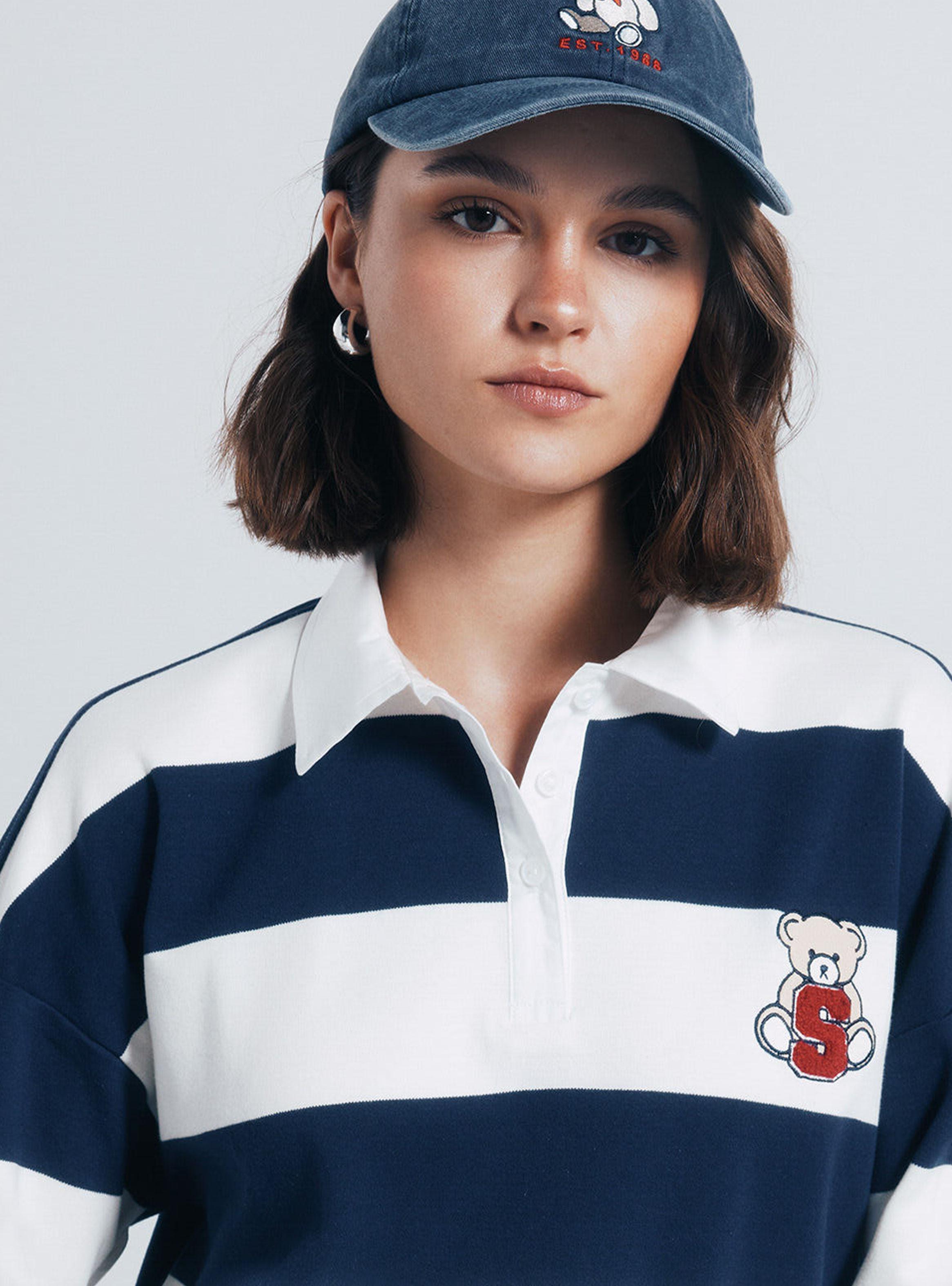 Polerón Rayado Cuello en V-2