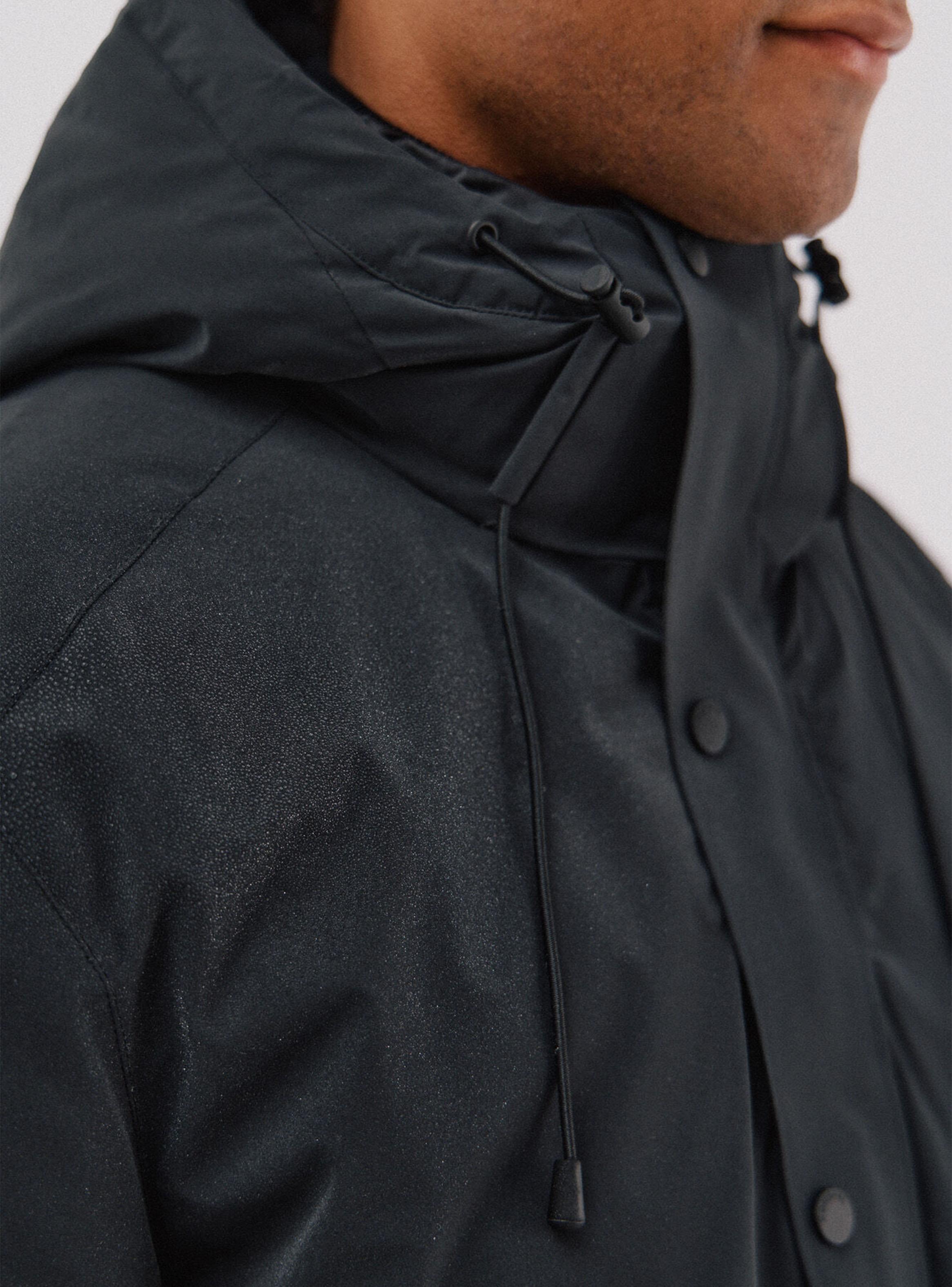 Parka con Capucha Casual Detalles-3