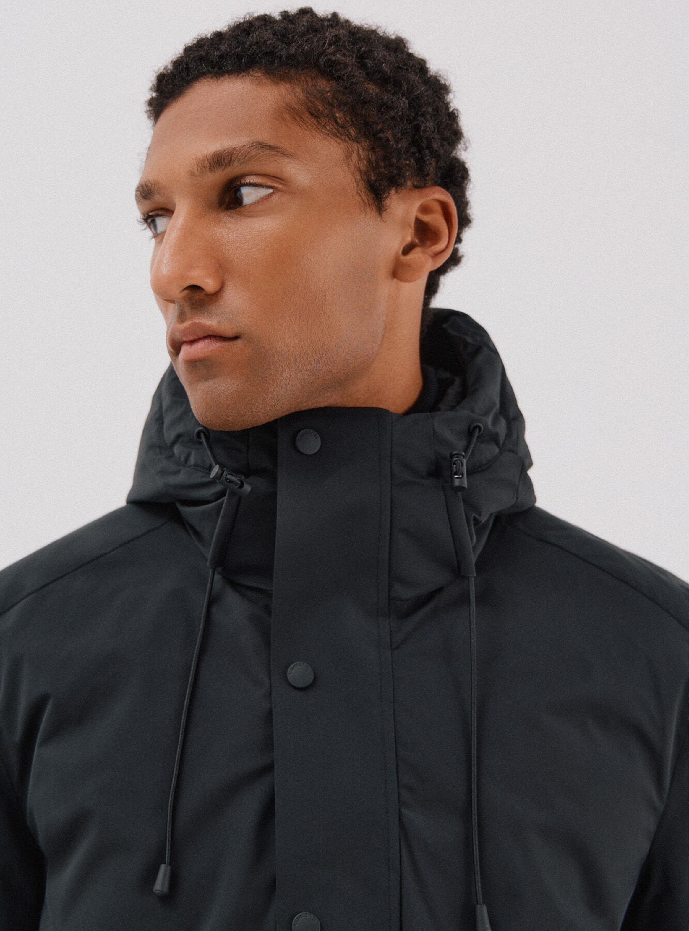 Parka con Capucha Casual Detalles-2