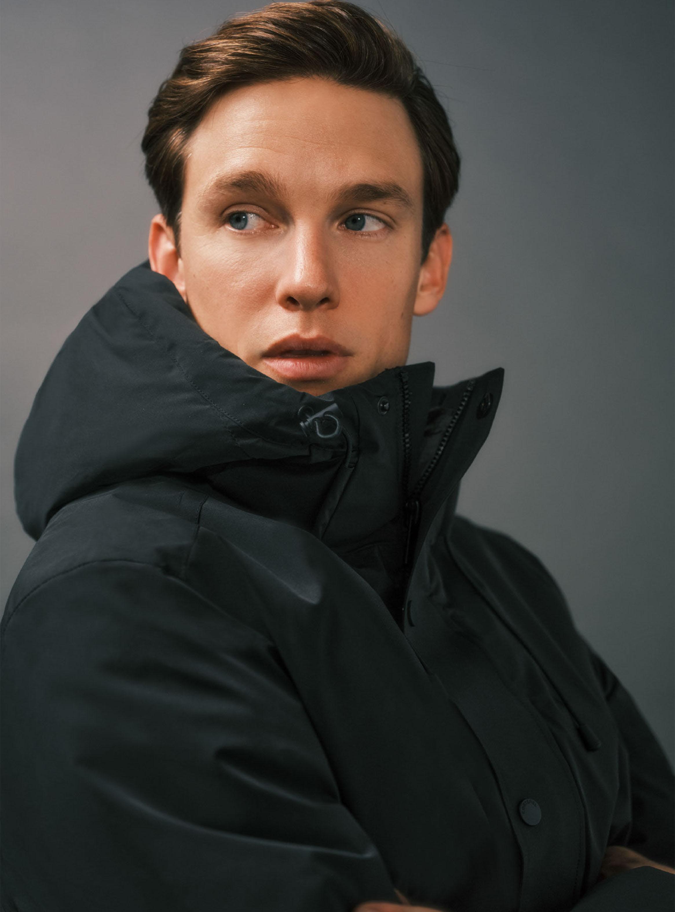 Parka con Capucha Casual Detalles-4