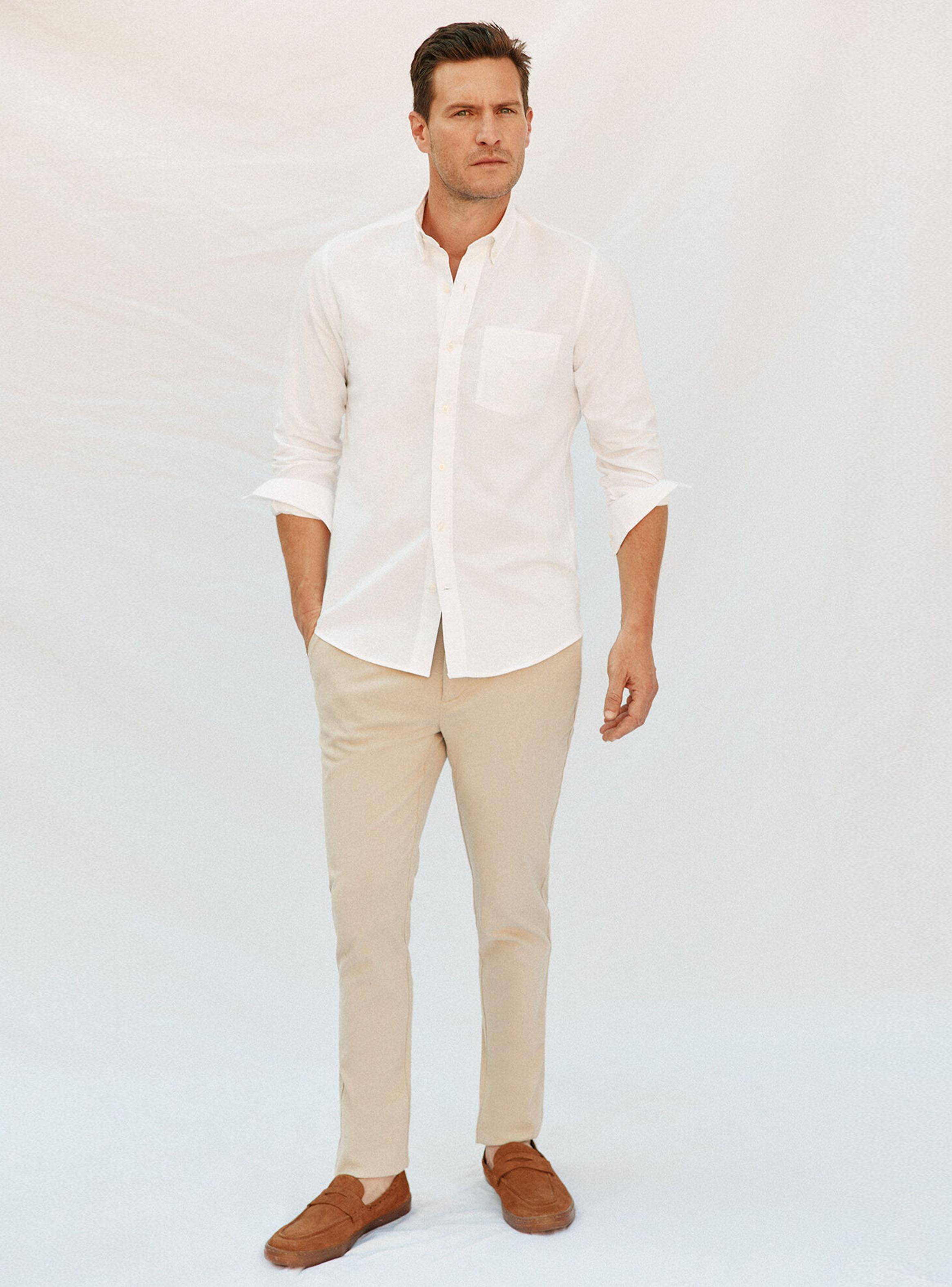 Camisa Lisa Lino Algodón-4