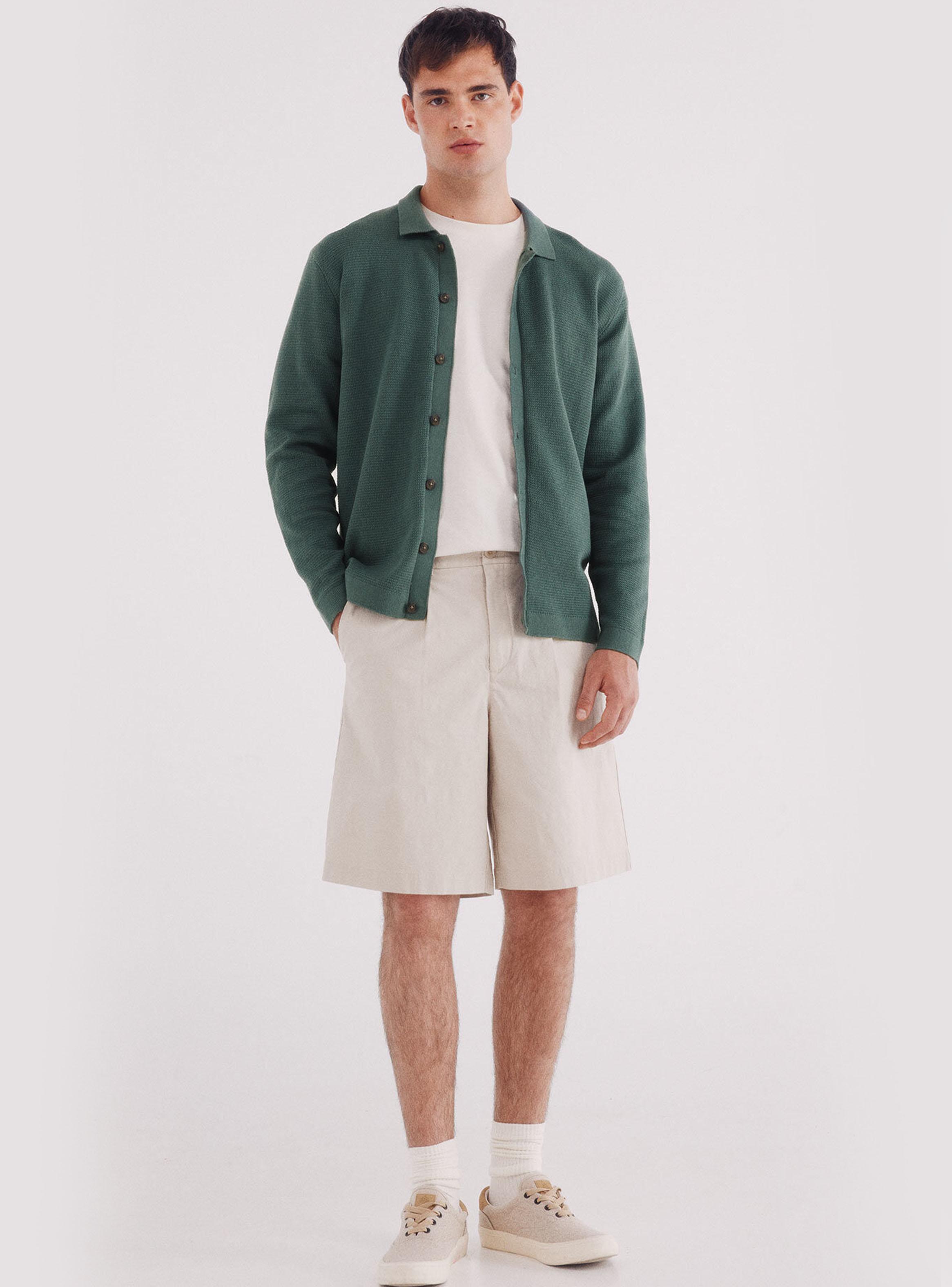 Chaleco Estructura Color Puños y Bajo Lisos-3